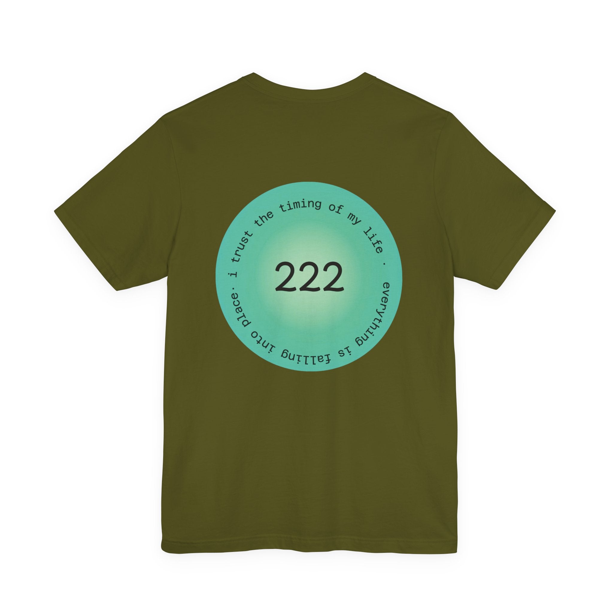 222 Angel Number T‑Shirt — Trust the Timing of My Life Spiritual Tee