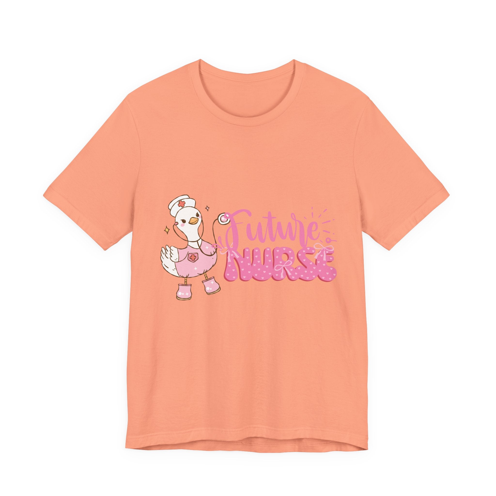 Future Nurse T‑Shirt — Cute Pink Nurse Duck Graphic Tee for Nursing Students