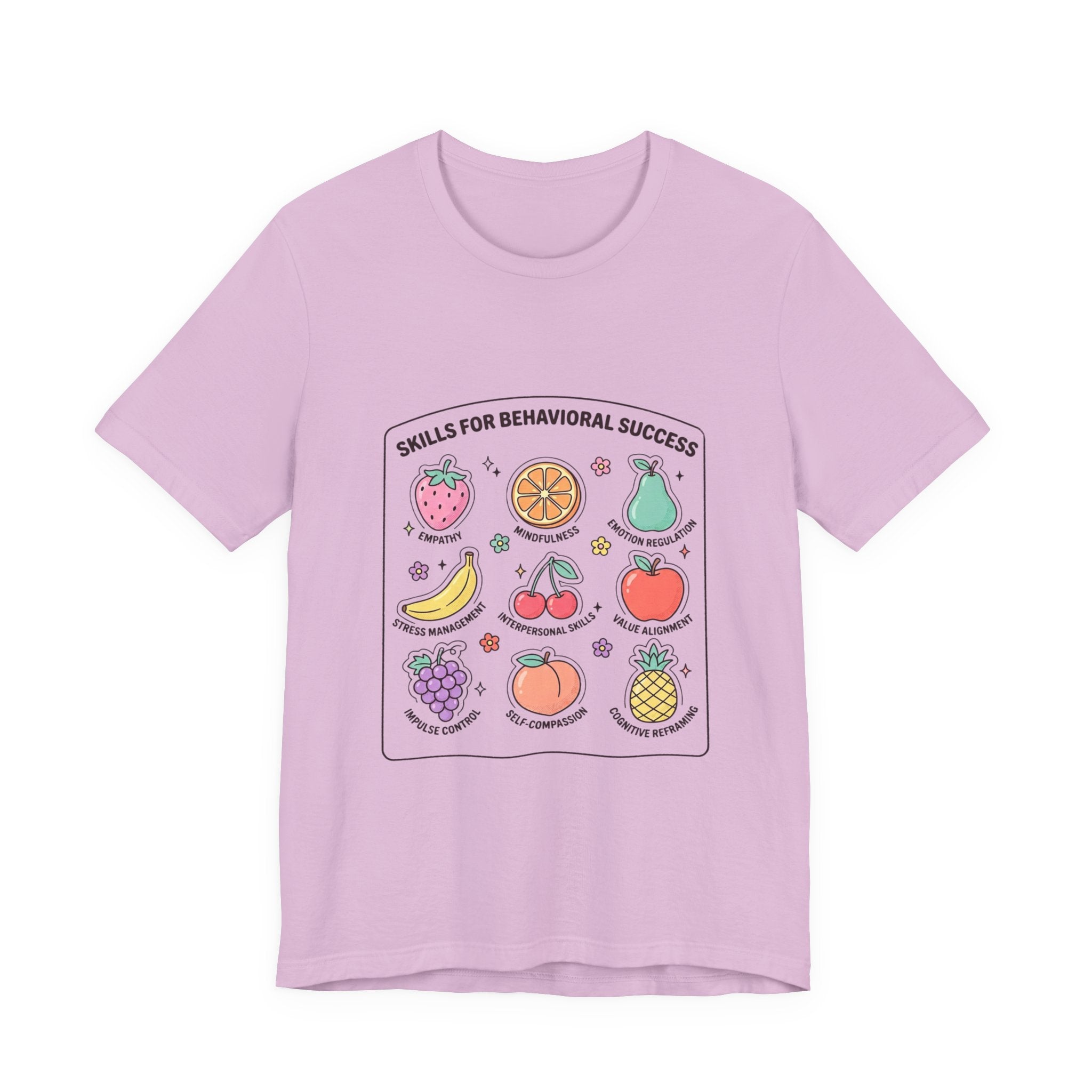 "Behavior Skills for Success" ABA Shirt | Fruit-Themed Behavior Therapy Tee for RBTs, BCBAs, Teachers & Daycare Providers