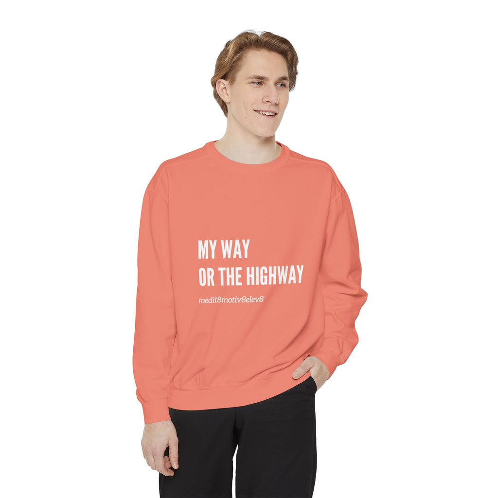 "my way" crew neck sweatshirt