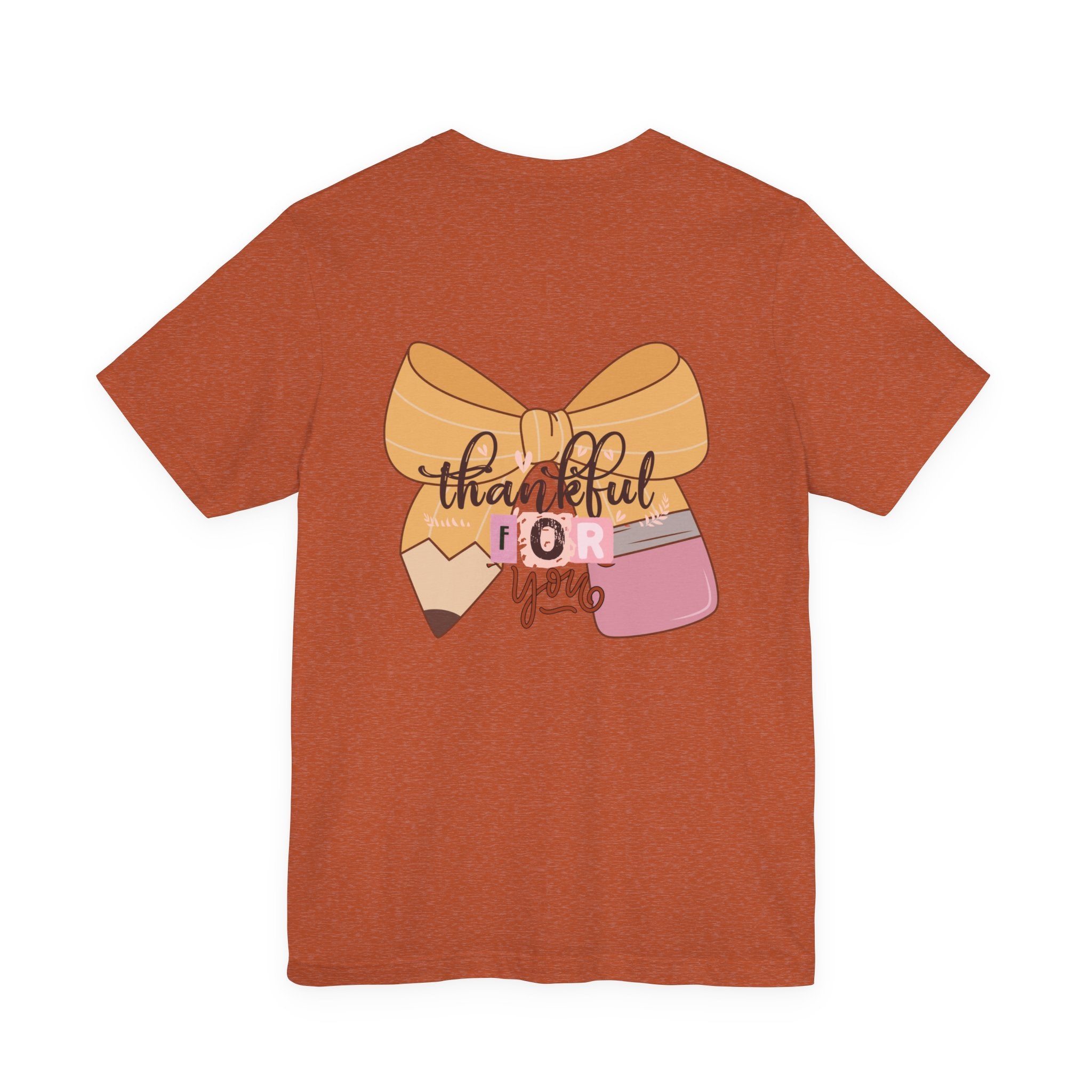 Thankful For You Pencil Bow Tee