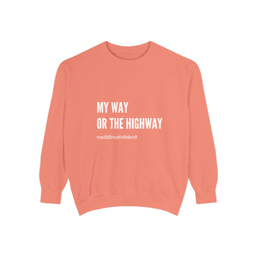 "my way" crew neck sweatshirt