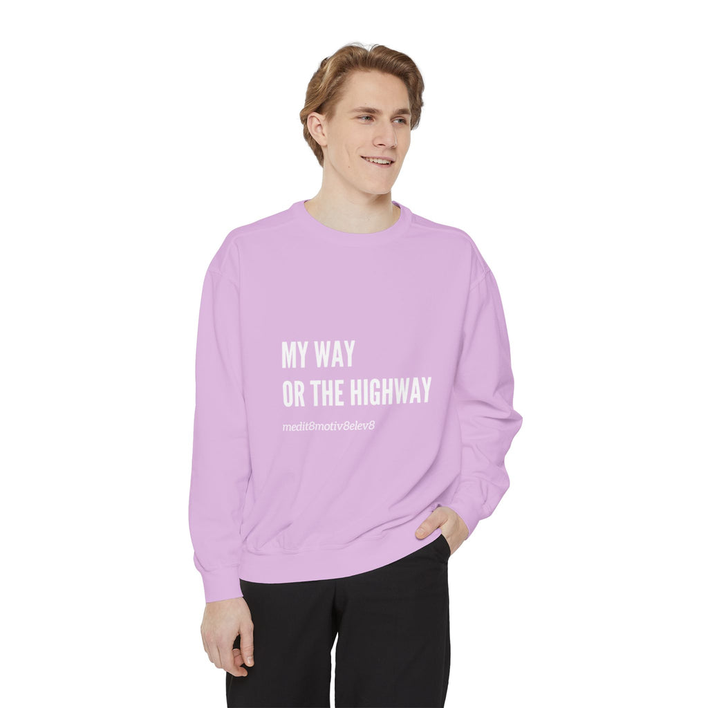 "my way" crew neck sweatshirt