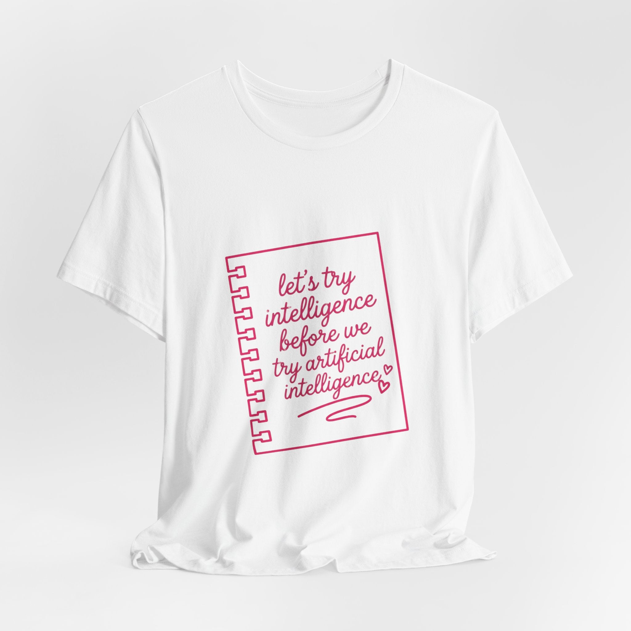 Notebook try intelligence Unisex Jersey Short Sleeve Tee