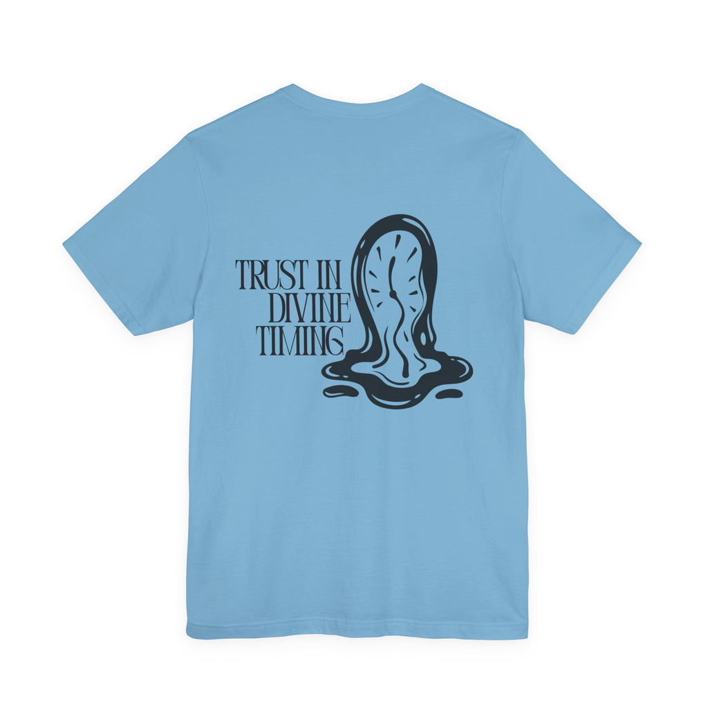 Trust In Divine Timing T-Shirt — Melting Clock Graphic Tee