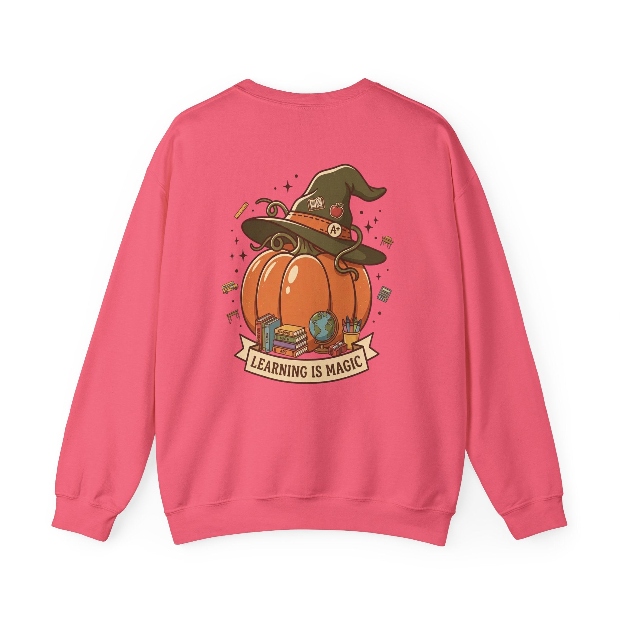 Learning Is Magic Pumpkin Sweatshirt | Fall Halloween Teacher Cozy