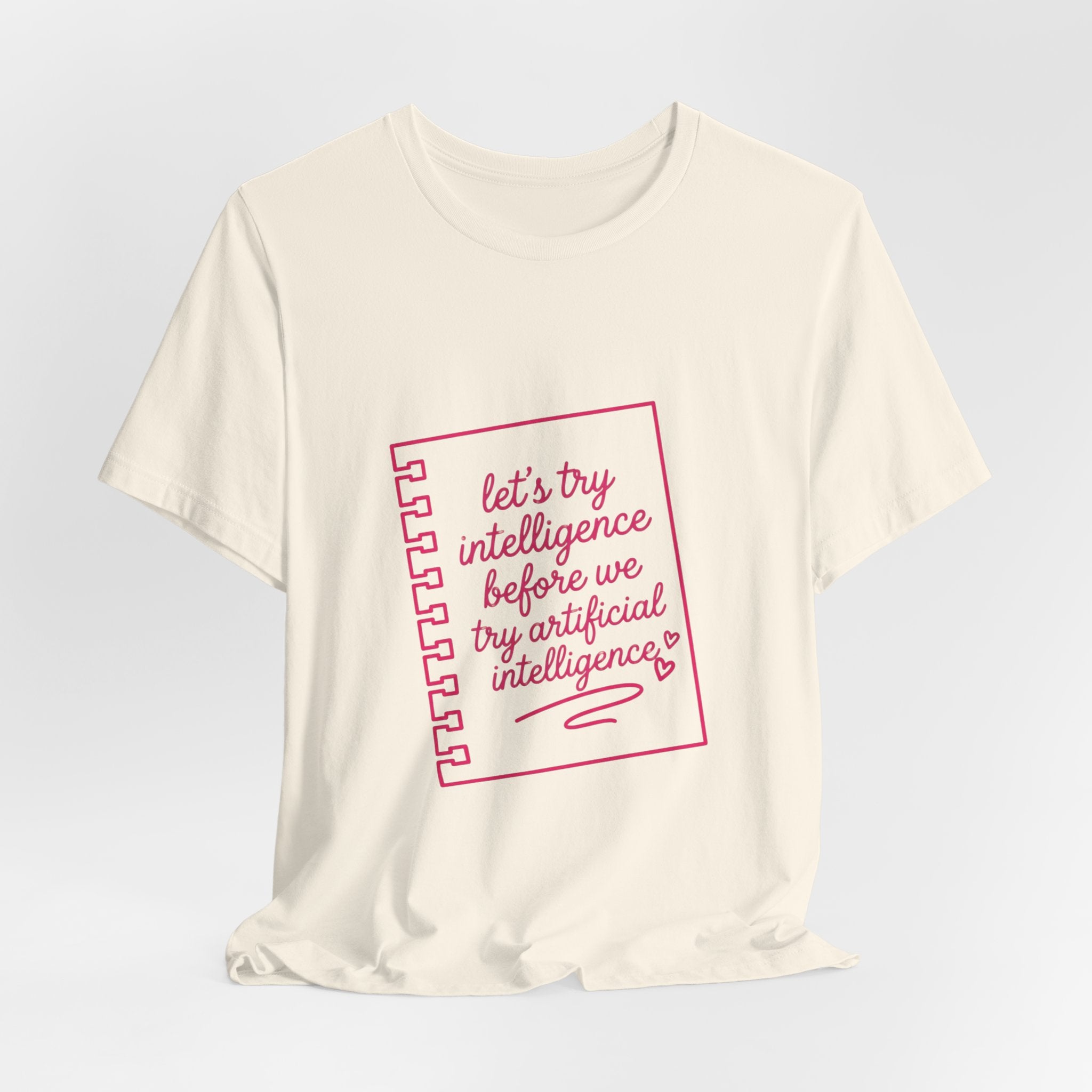 Notebook try intelligence Unisex Jersey Short Sleeve Tee