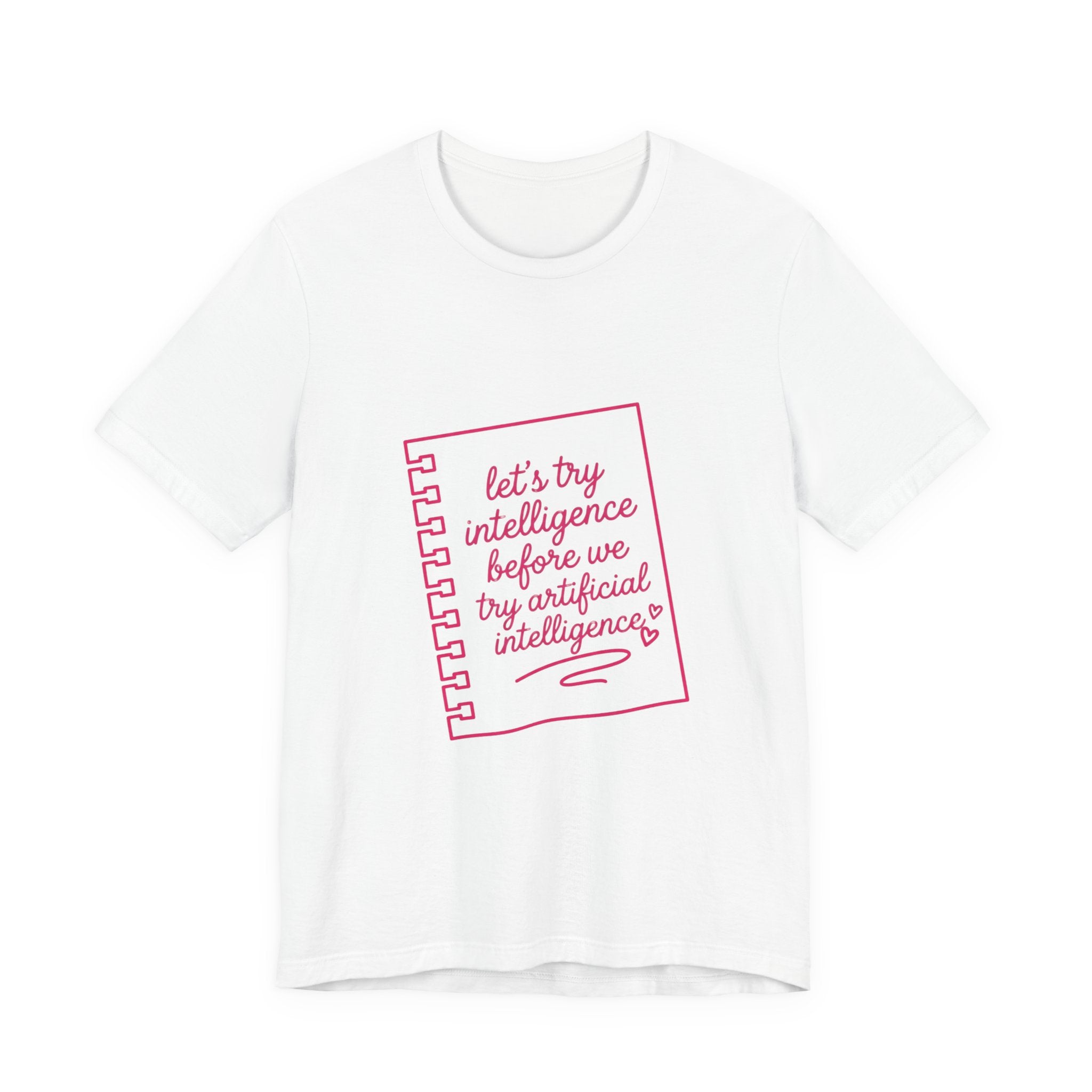 Notebook try intelligence Unisex Jersey Short Sleeve Tee