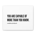 Motivational Canvas Wall Art – "You Are Capable of More Than You Know"