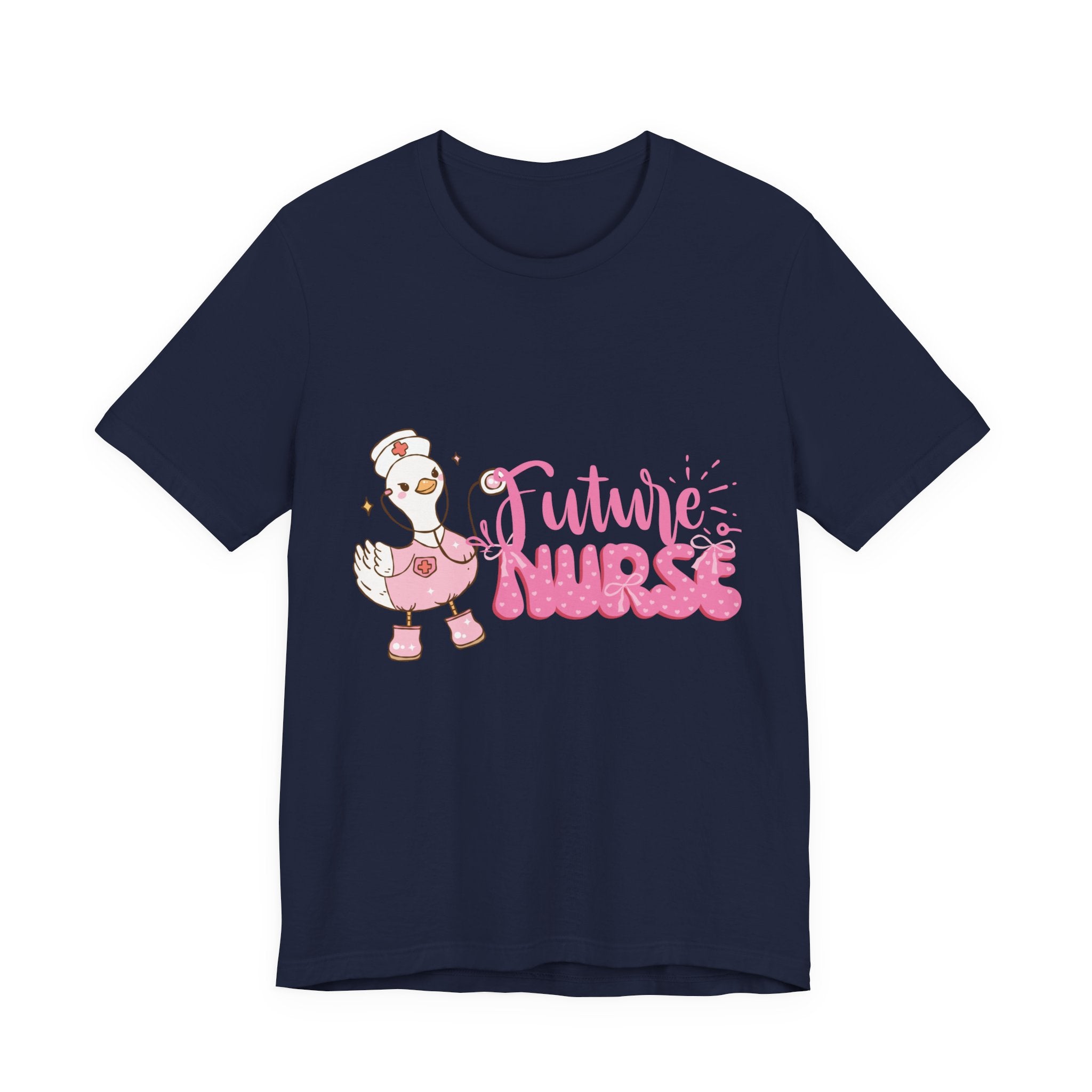 Future Nurse T‑Shirt — Cute Pink Nurse Duck Graphic Tee for Nursing Students