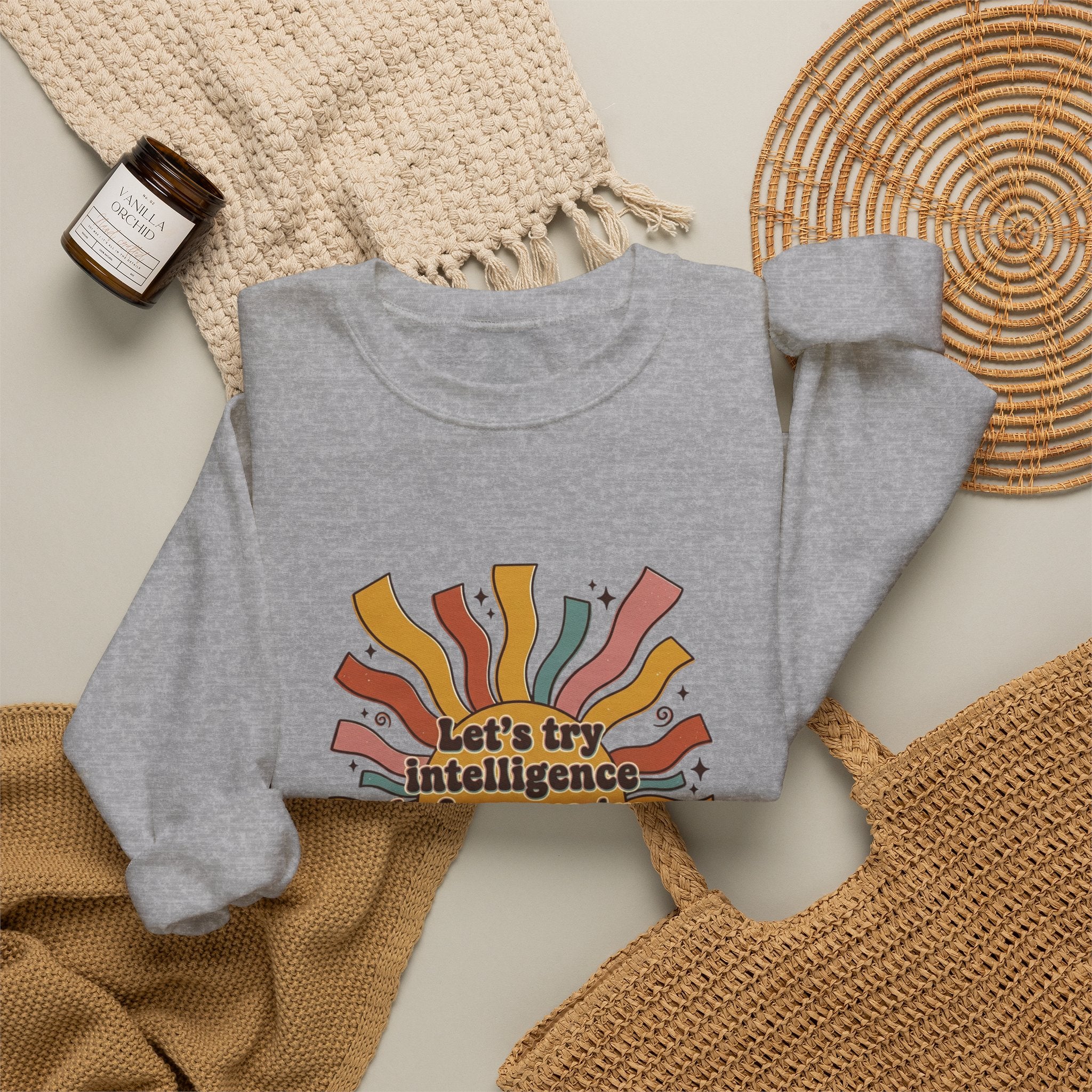 Groovy try intelligence Unisex Heavy Blend™ Crewneck Sweatshirt