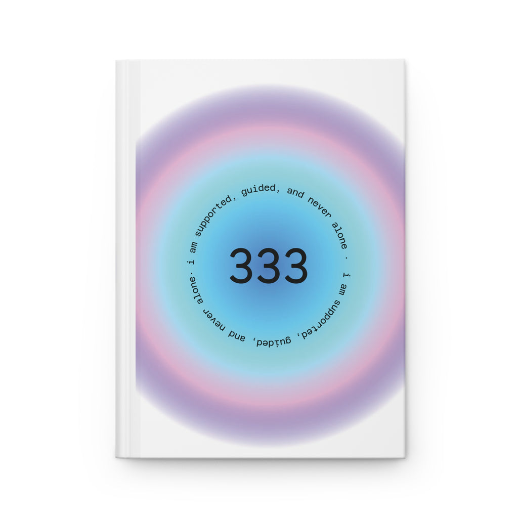 333 Angel Number Hardcover Journal – Spiritual Guided Matte Notebook