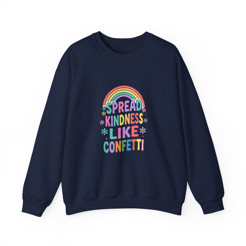 Spread Kindness Like Confetti Sweatshirt | Christian Rainbow Scripture