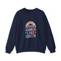 Spread Kindness Like Confetti Sweatshirt | Christian Rainbow Scripture