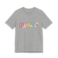 Nurse Pastel Bubble Letter Tee – Cute Pink & Yellow Nursing Shirt