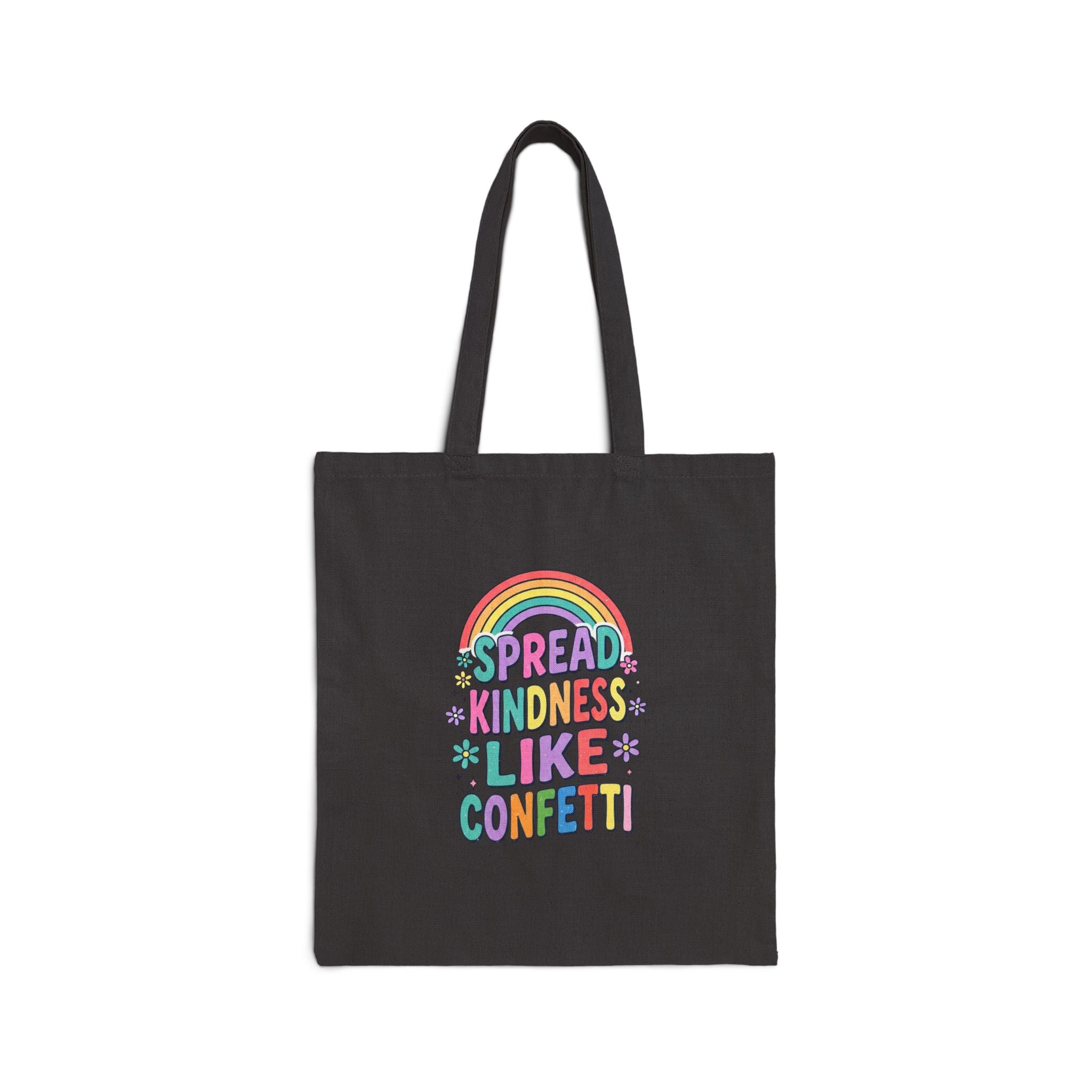 Spread Kindness Like Confetti Tote | Christian Rainbow Scripture Quote