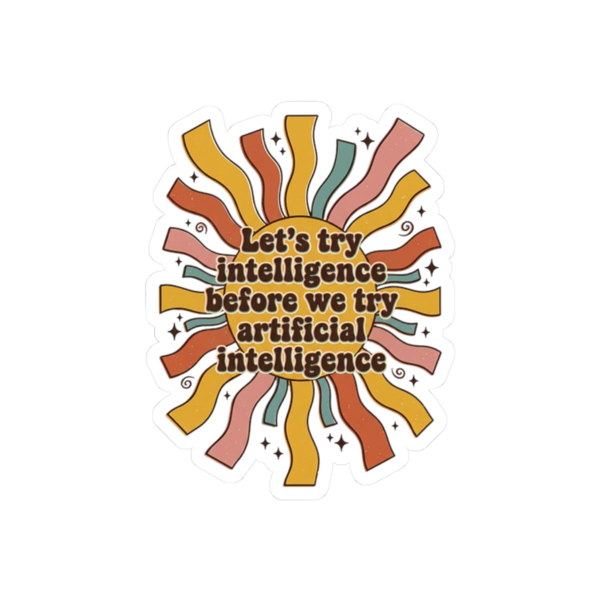 Groovy try intelligence Kiss-Cut Stickers
