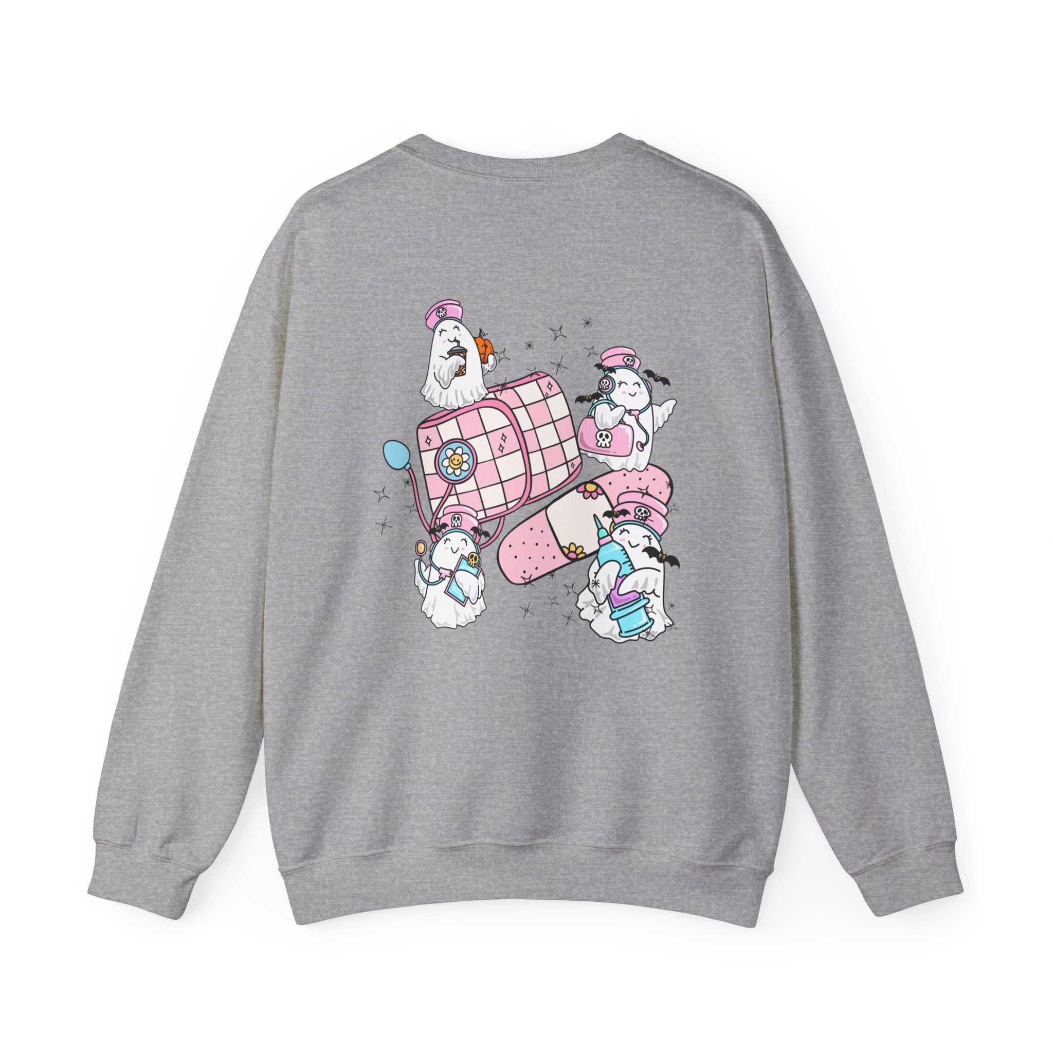 Spooky Season Crewneck Sweatshirt - Cute Pastel Ghosts Halloween Design
