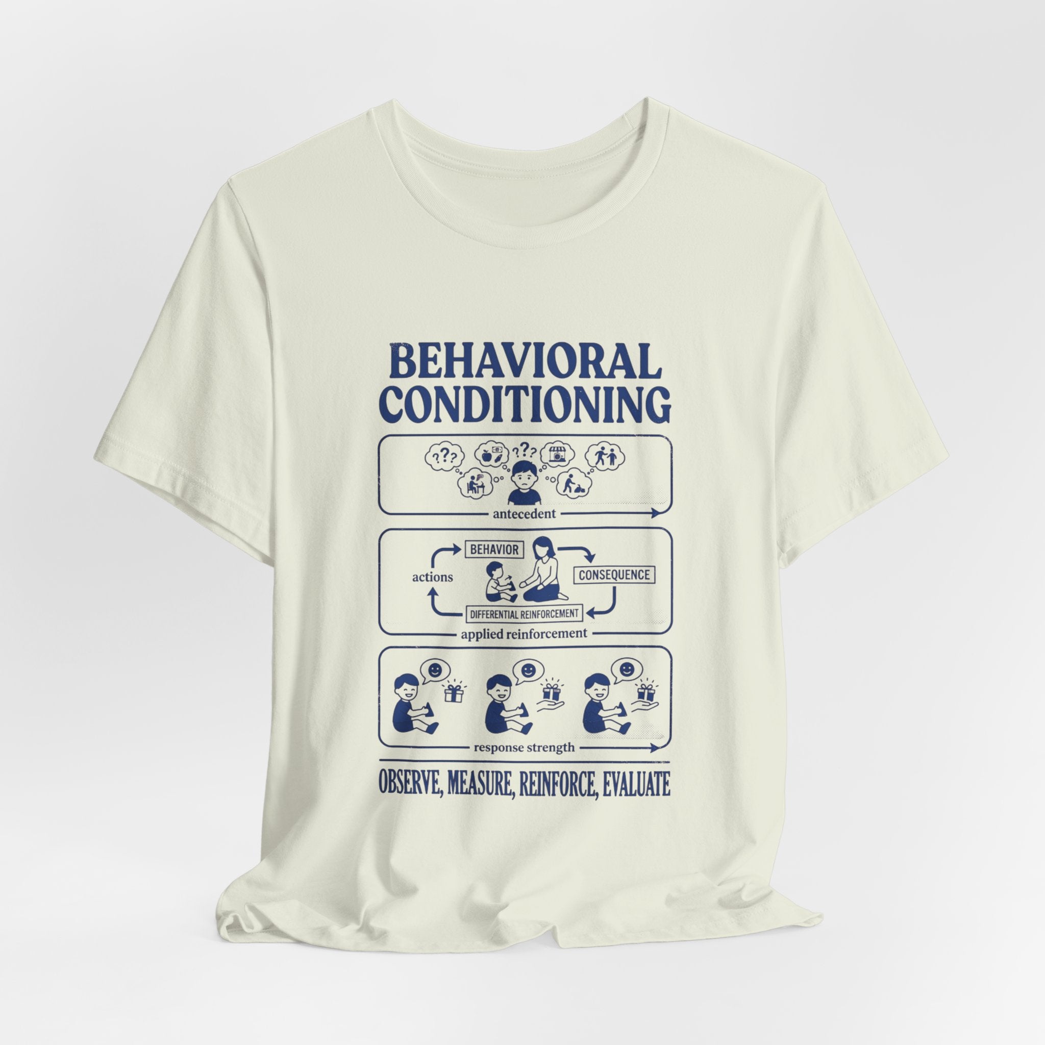 Behavioral Conditioning T‑Shirt — Observe, Measure, Reinforce (Psychology Diagram Tee)