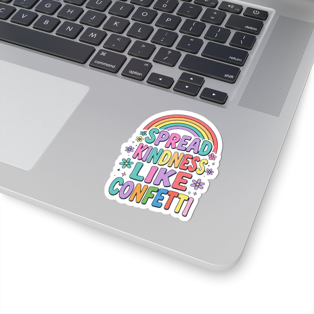 Spread Kindness Like Confetti Sticker | Christian Rainbow Faith Sticker