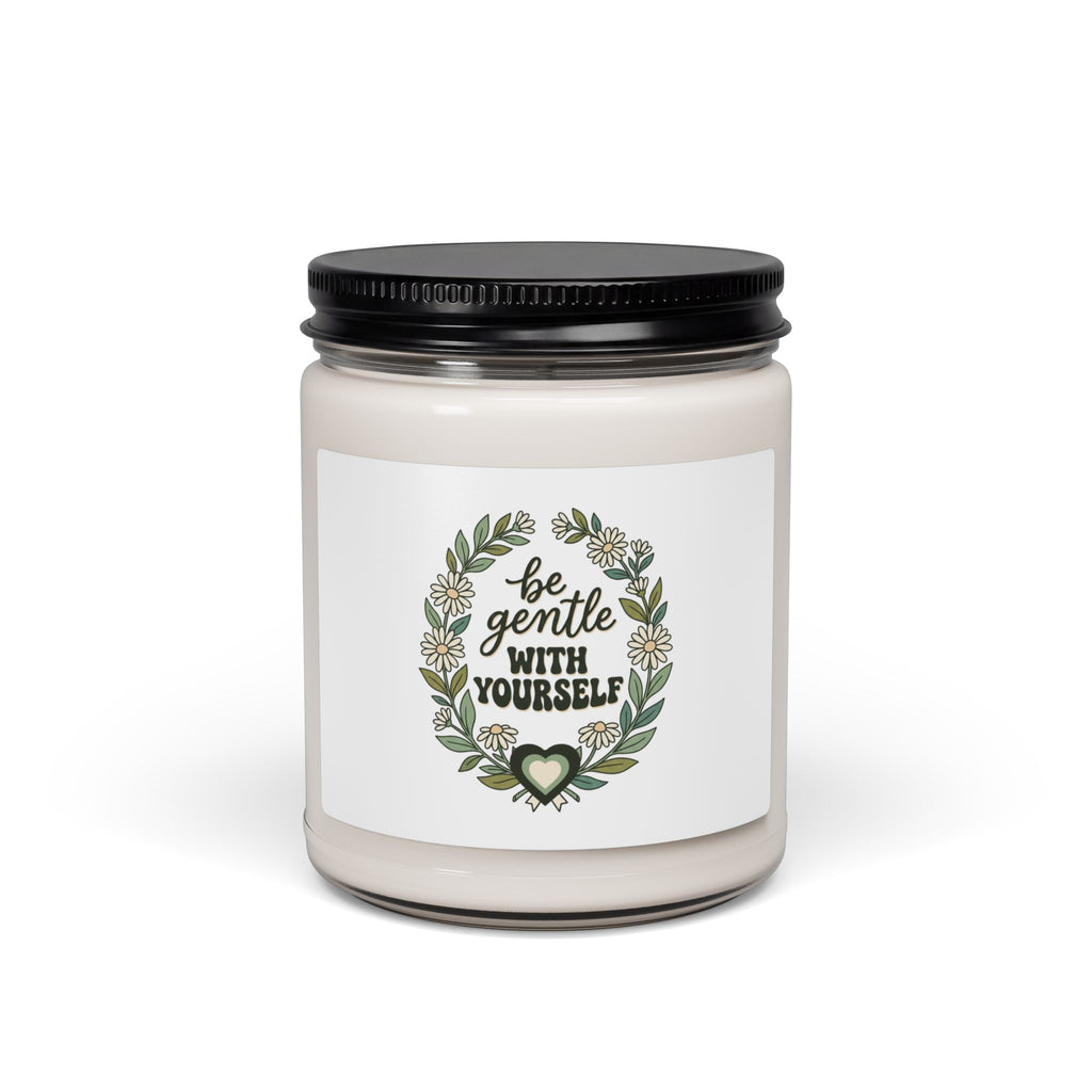 Be Gentle With Yourself Soy Candle | Mental Health Awareness, Green Ribbon