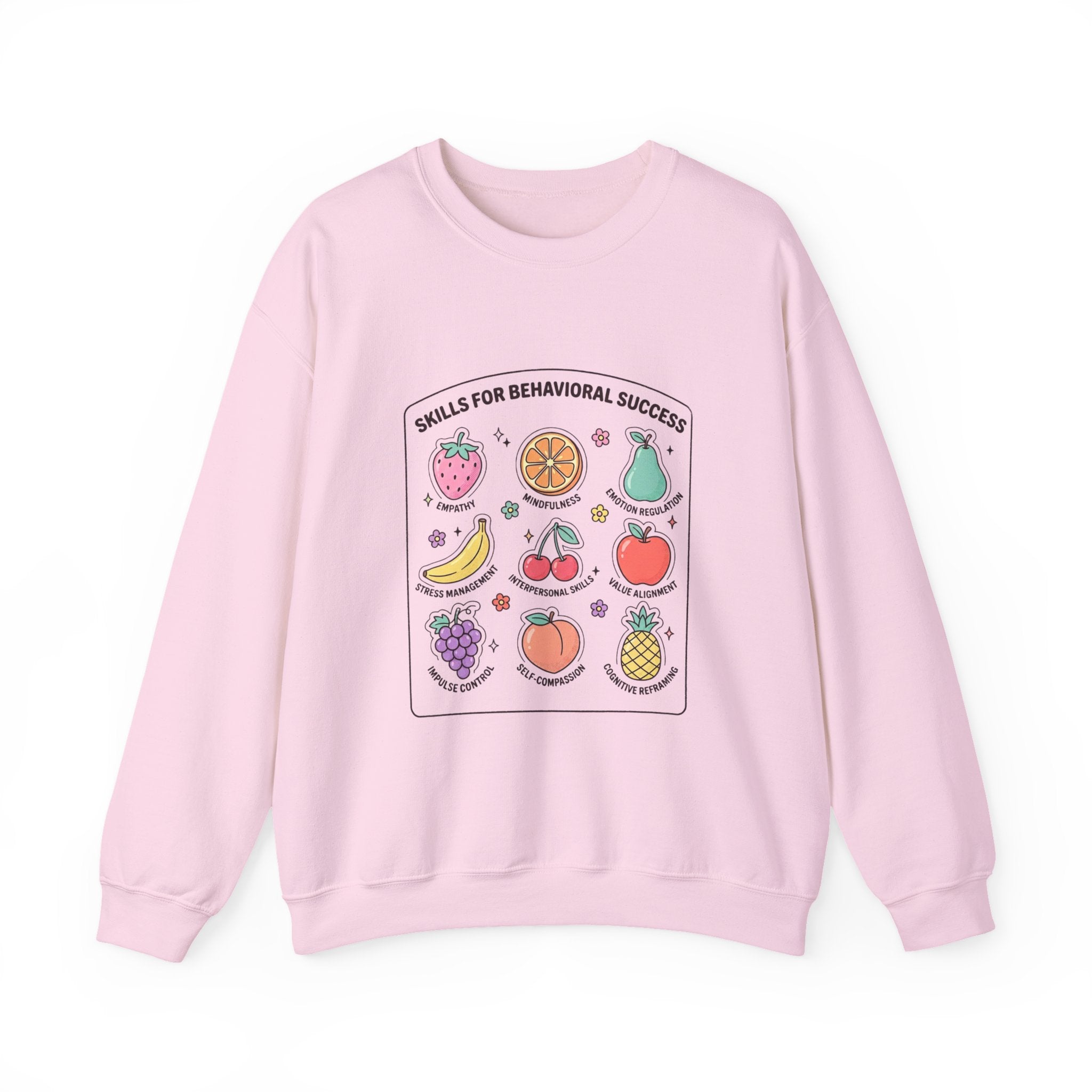 Behavior Skills for Success" ABA Pullover | Fruit-Themed Behavior Therapy Pullover for RBTs, BCBAs, Teachers & Daycare Providers