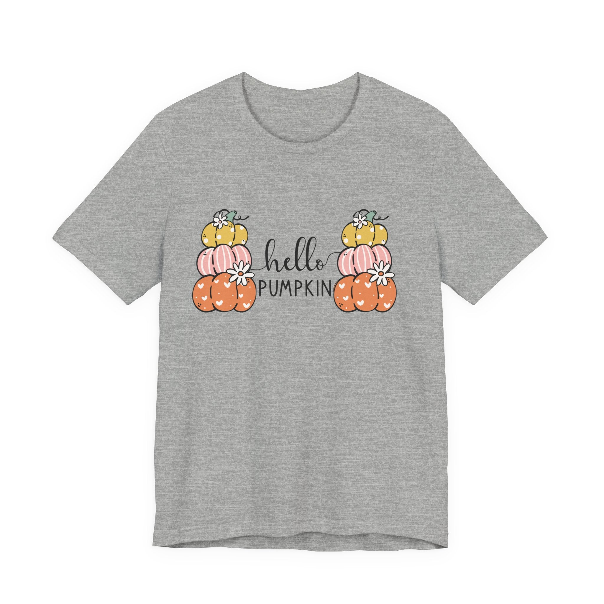 Hello Pumpkin T‑Shirt — Cute Stacked Pumpkins Fall Tee