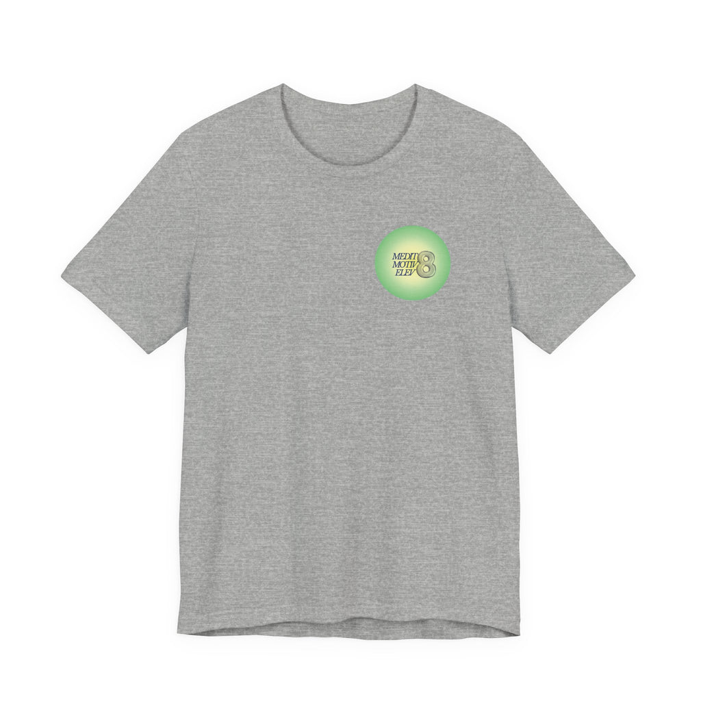 T‑Shirt — Green Circular '666' Graphic Tee with "Release what no longer serves you" Back Design