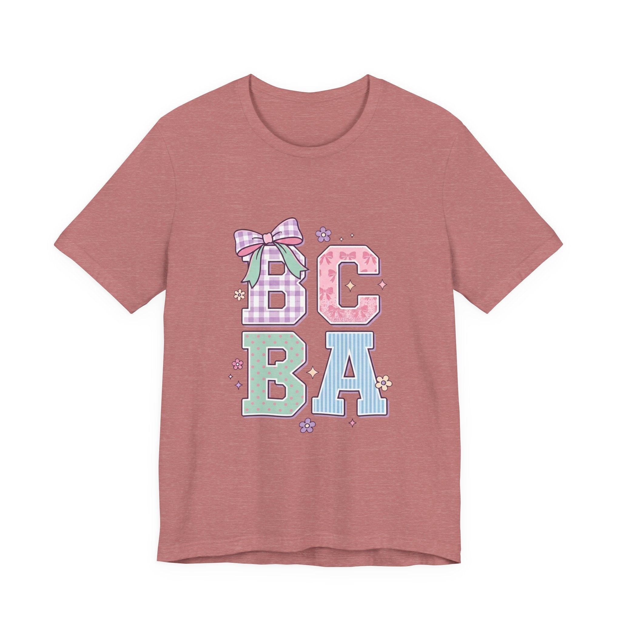 BCBA Pastel Plaid Bow Graphic Tee
