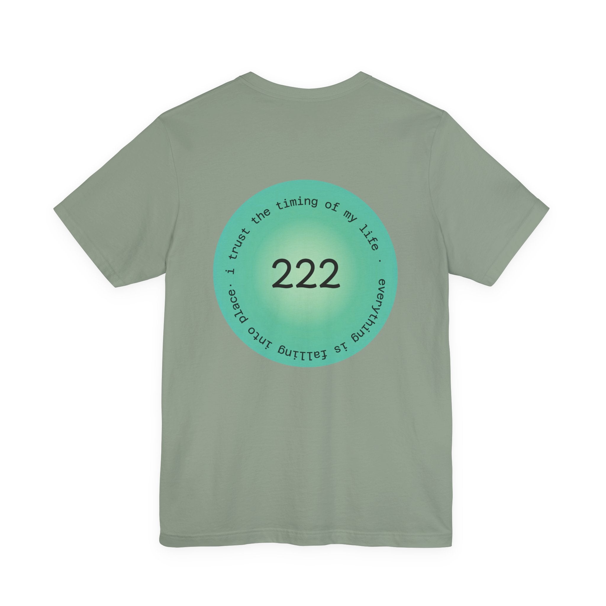 222 Angel Number T‑Shirt — Trust the Timing of My Life Spiritual Tee