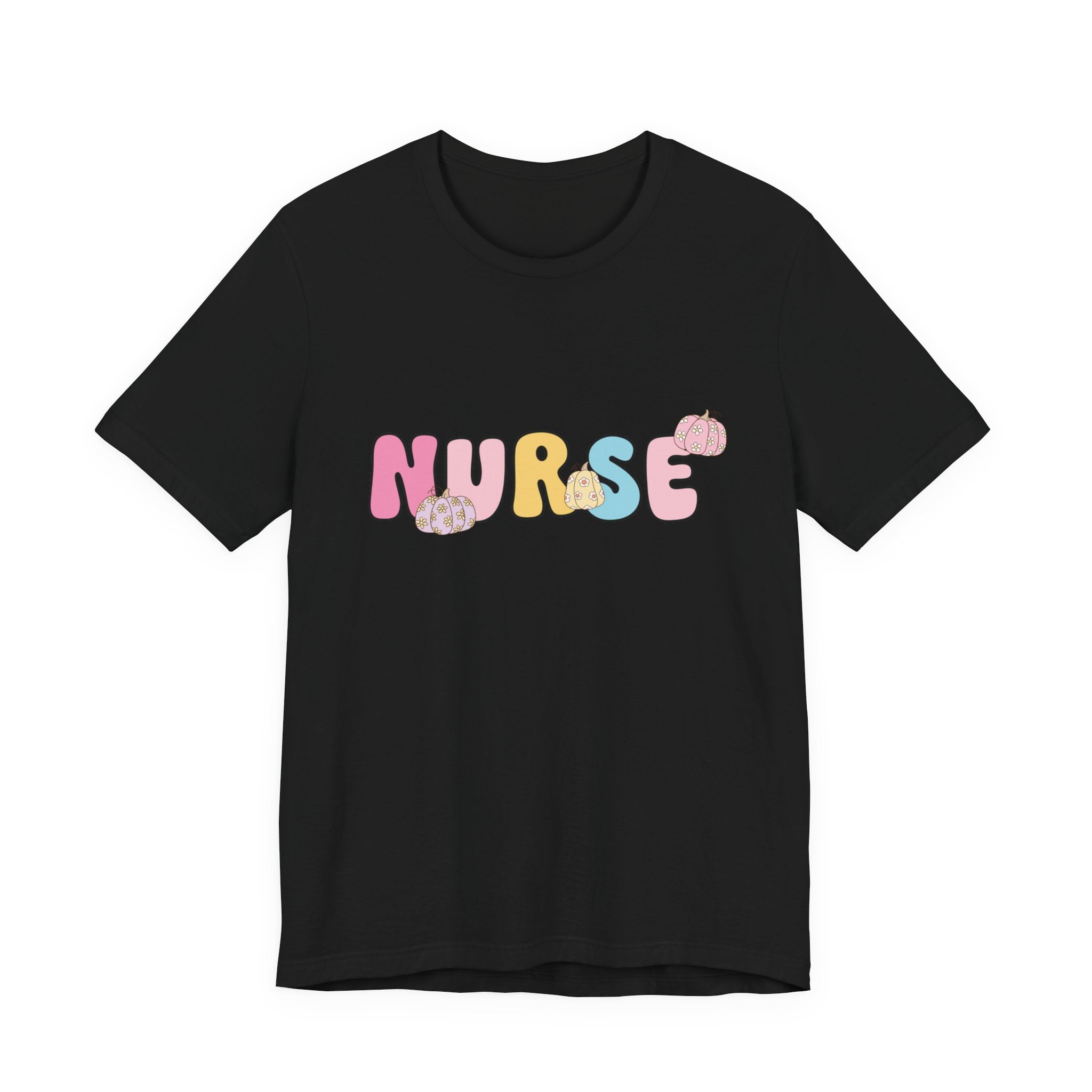 Nurse Pastel Bubble Letter Tee – Cute Pink & Yellow Nursing Shirt