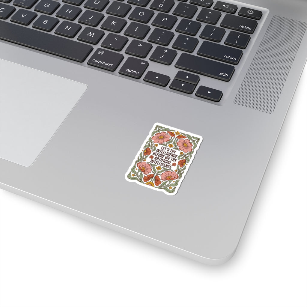 Flower try intelligence Kiss-Cut Stickers