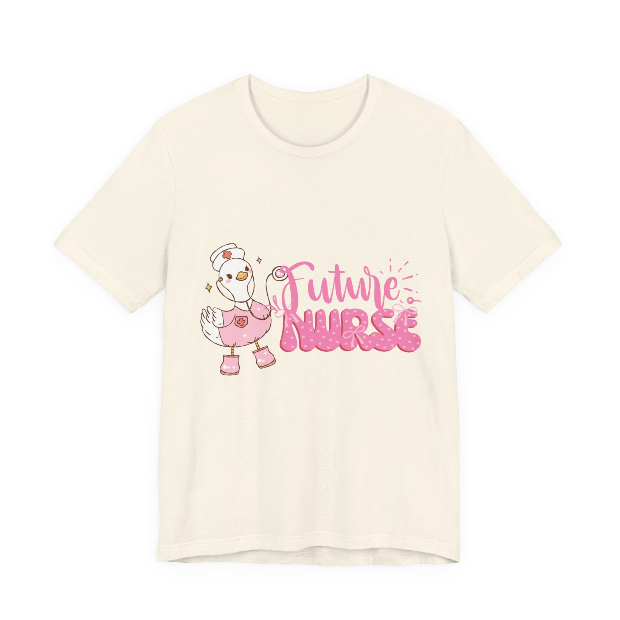 Future Nurse T‑Shirt — Cute Pink Nurse Duck Graphic Tee for Nursing Students