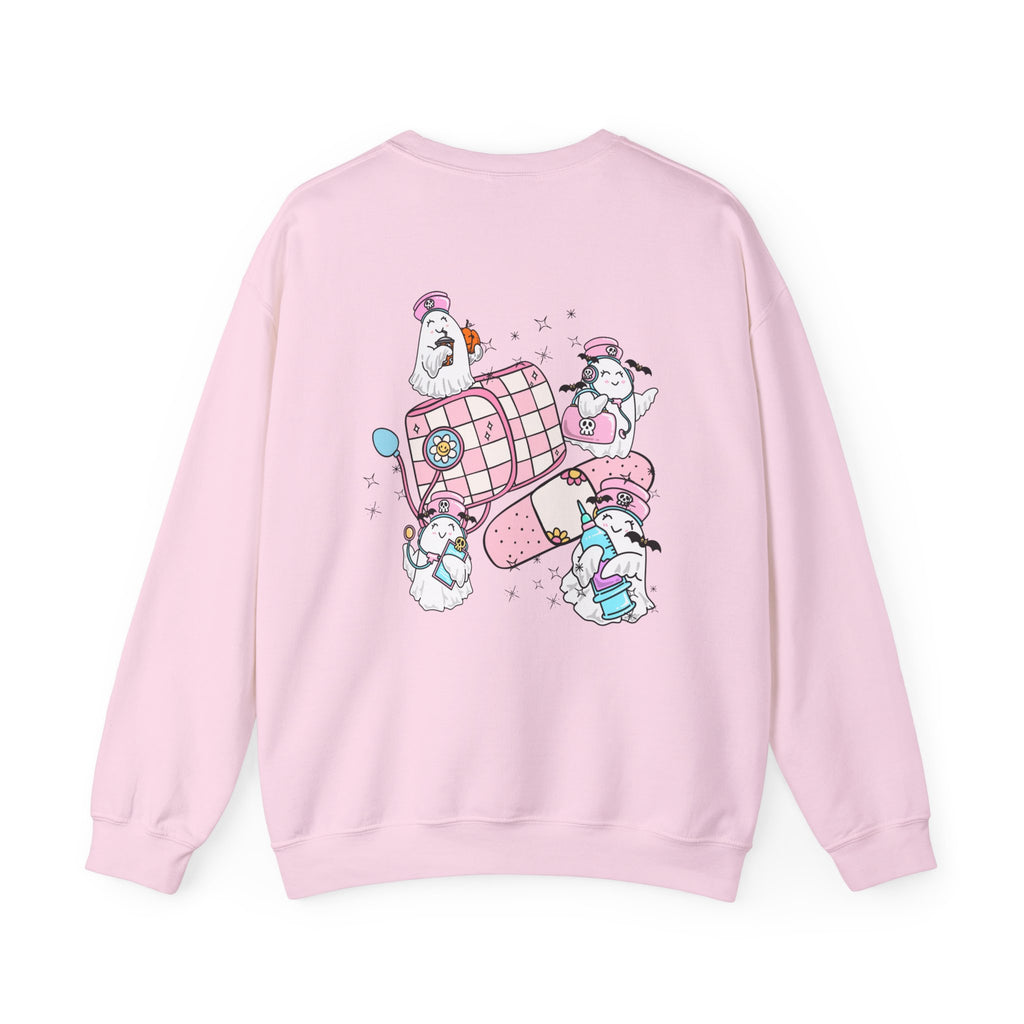 Spooky Season Crewneck Sweatshirt - Cute Pastel Ghosts Halloween Design