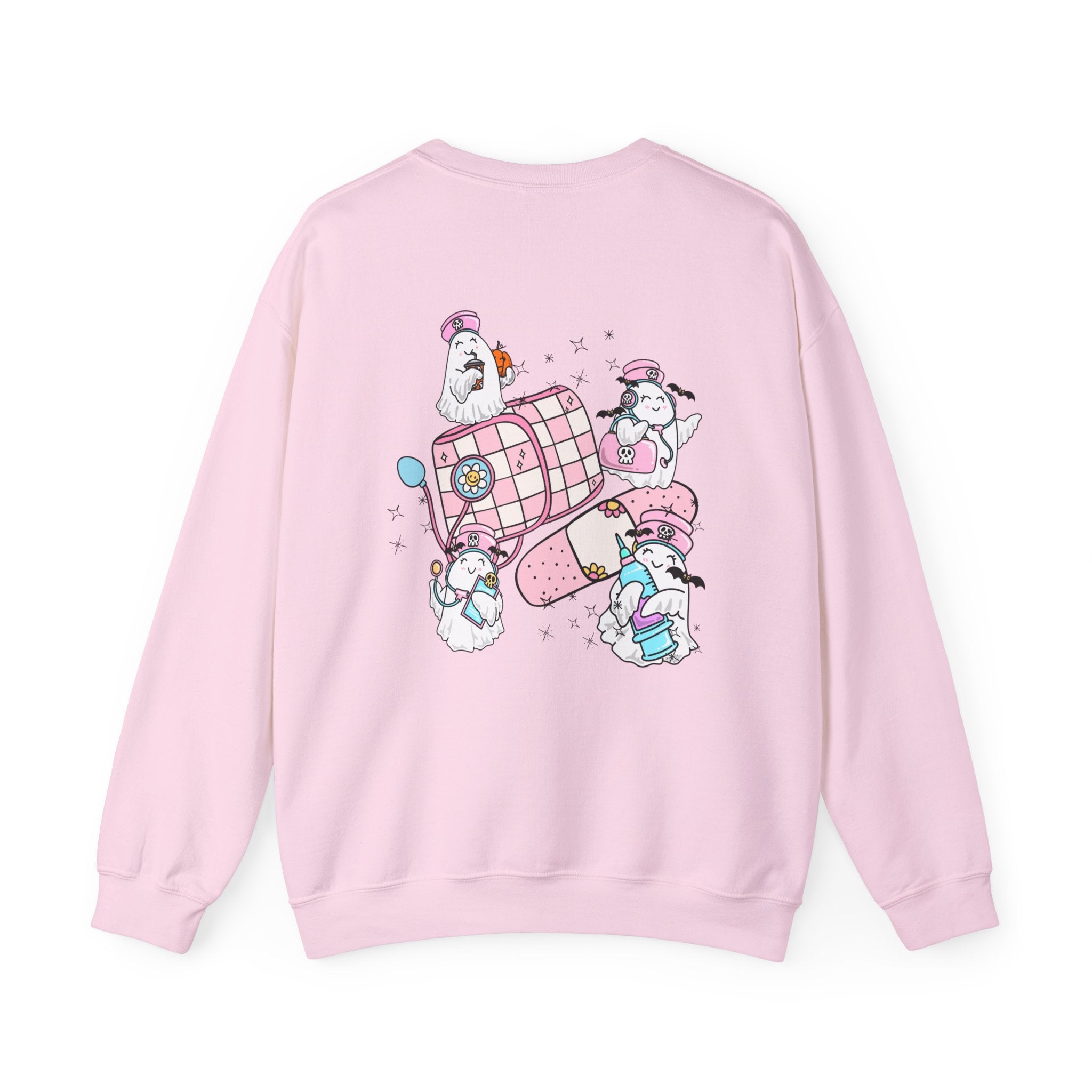 Spooky Season Crewneck Sweatshirt - Cute Pastel Ghosts Halloween Design