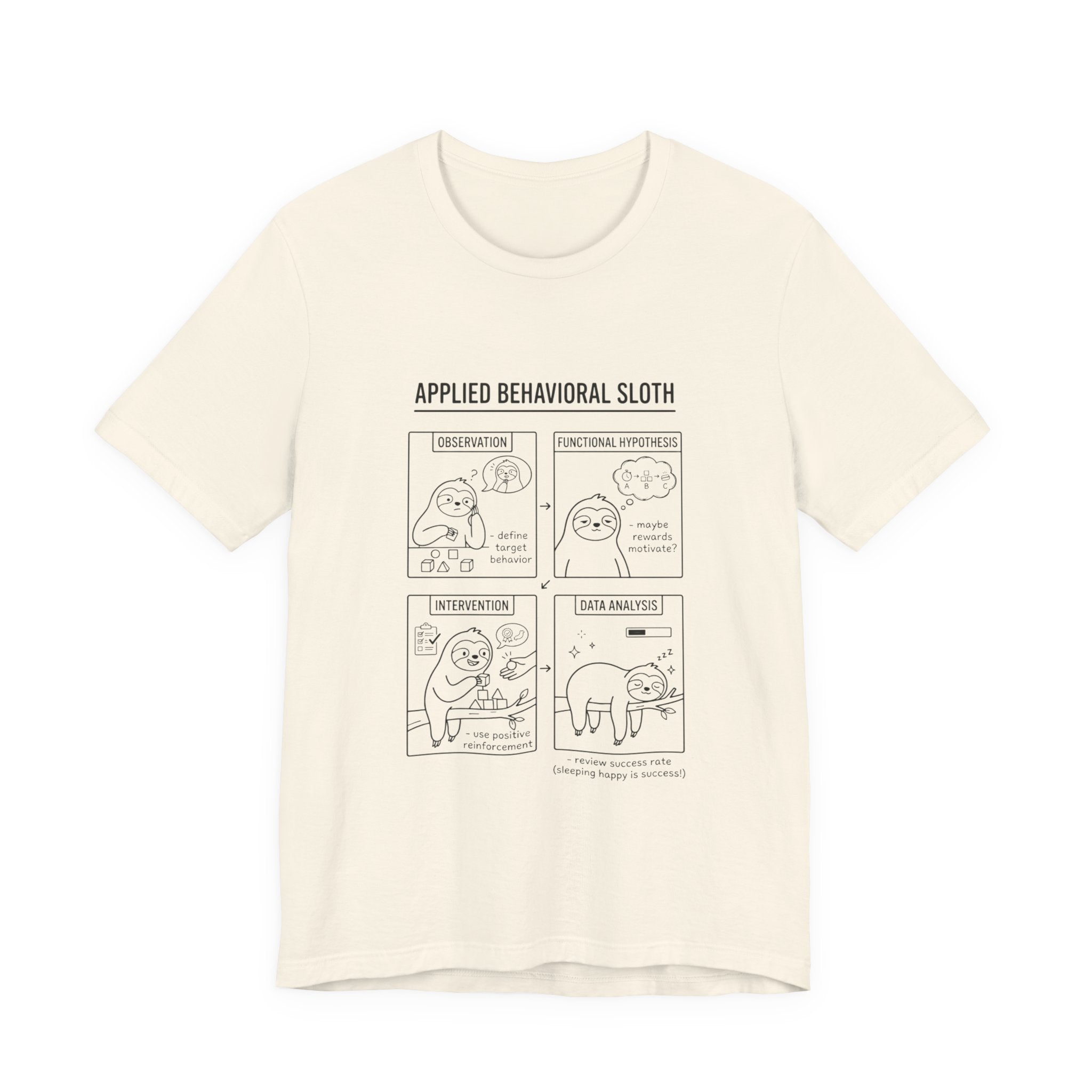 Applied Behavioral Sloth T-Shirt | Science Humor, Psychology Cartoon Tee