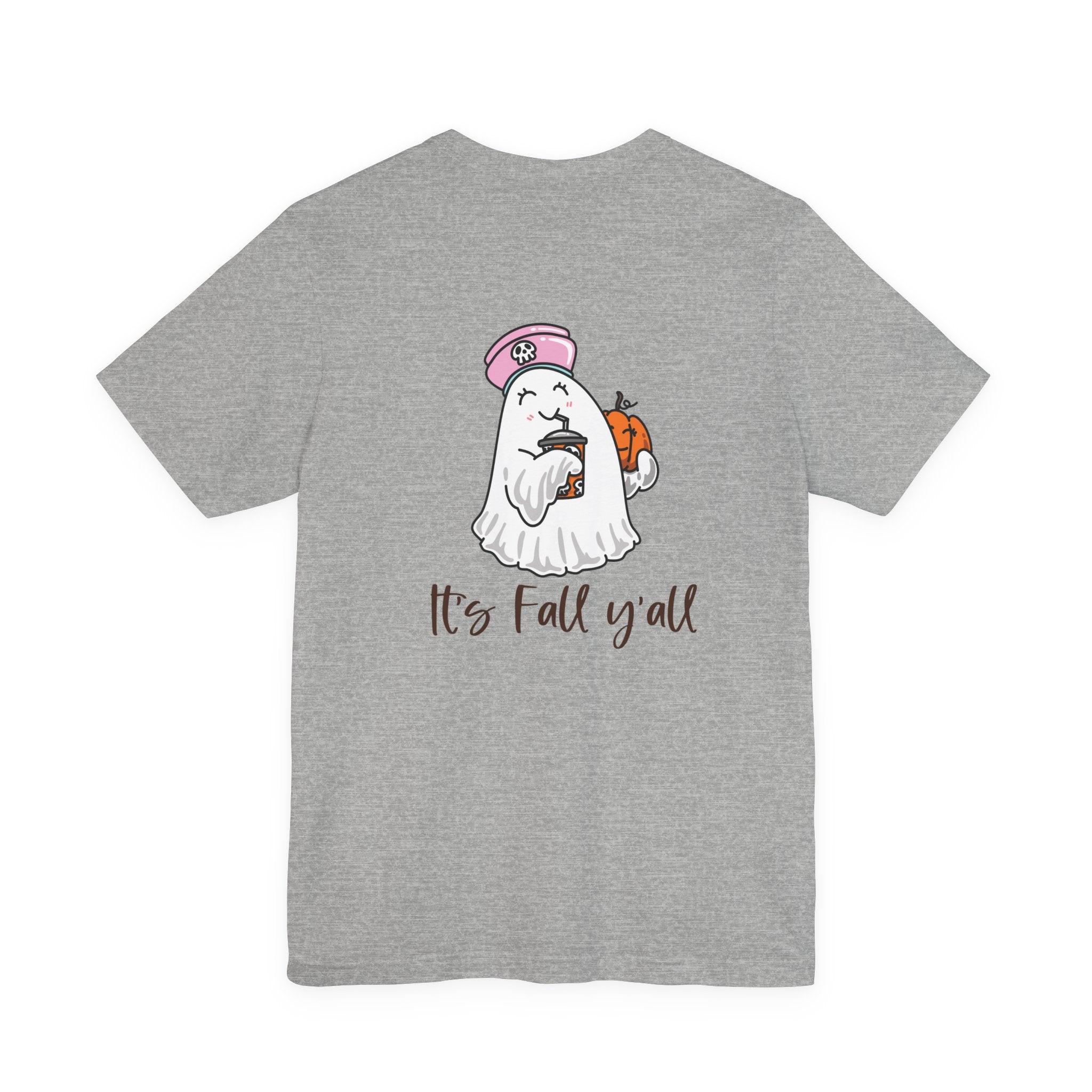 Nursing It's Fall Y'all Ghost Tee — Cute Pumpkin Halloween T-Shirt
