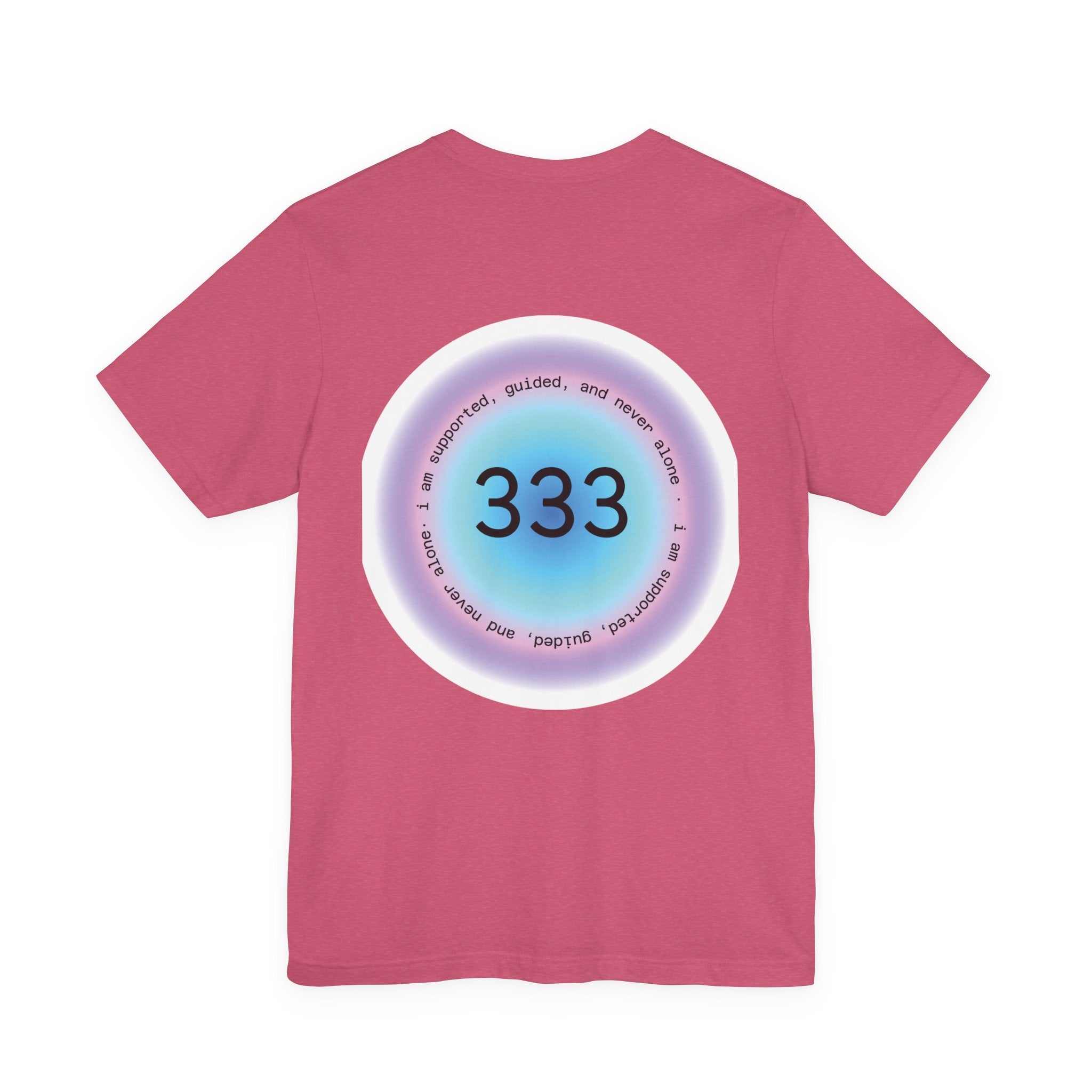 333 Angel Number T‑Shirt — Spiritual Numerology Tee with Guided, Loved, Protected Message