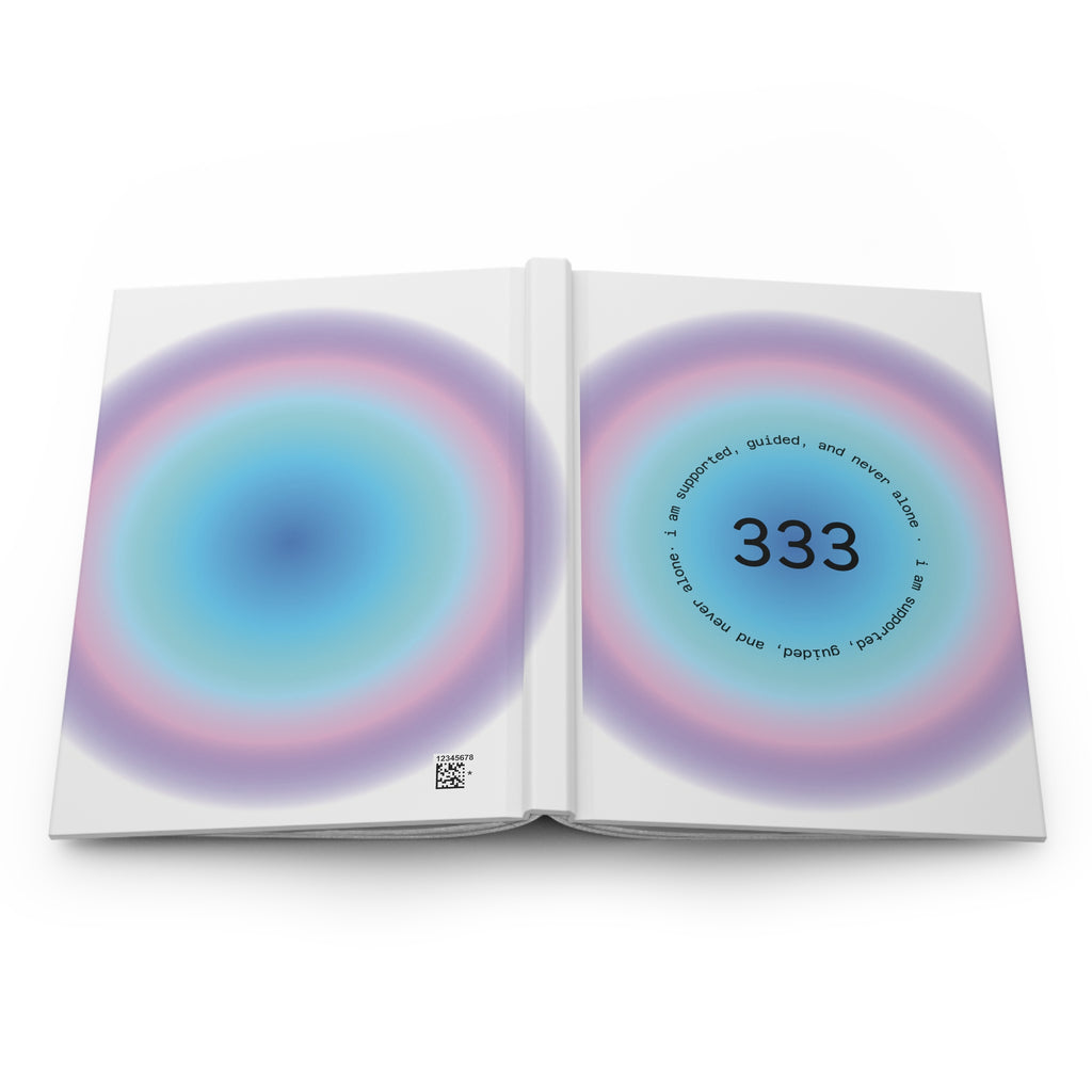 333 Angel Number Hardcover Journal – Spiritual Guided Matte Notebook
