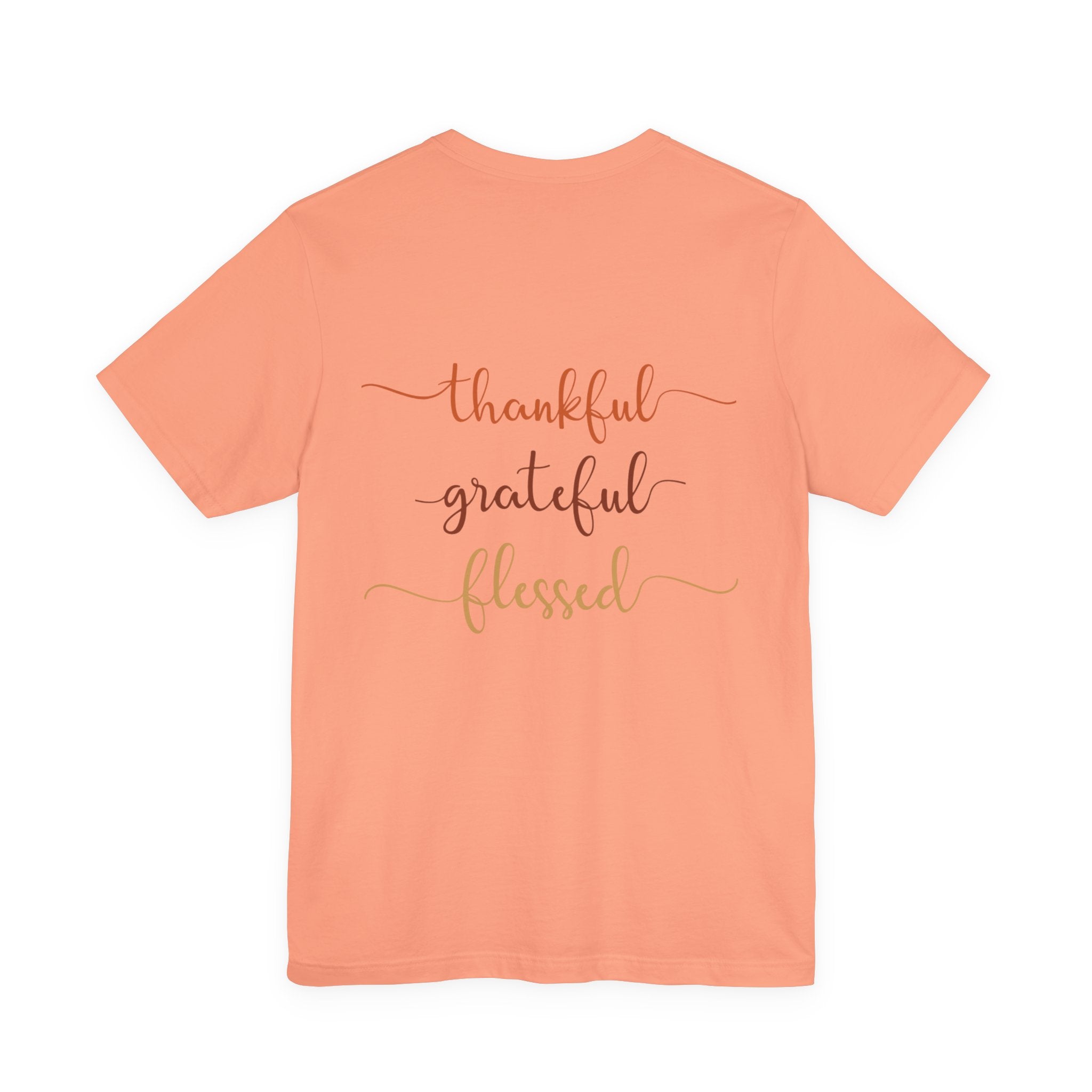 Thankful Grateful Blessed Tee — Autumn Bow Fall Thanksgiving Shirt