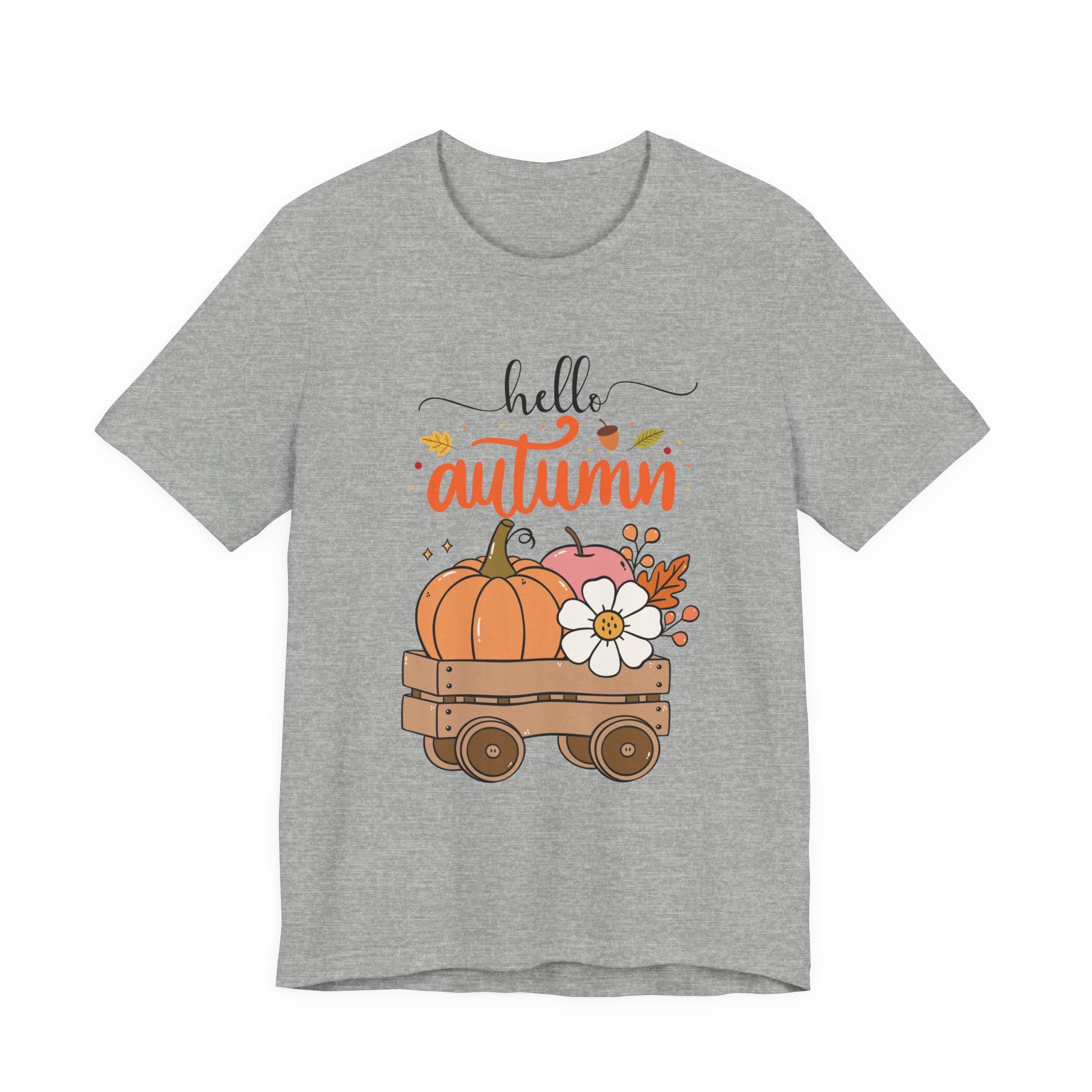 Hello Autumn Tee — Pumpkin Wagon Fall Shirt
