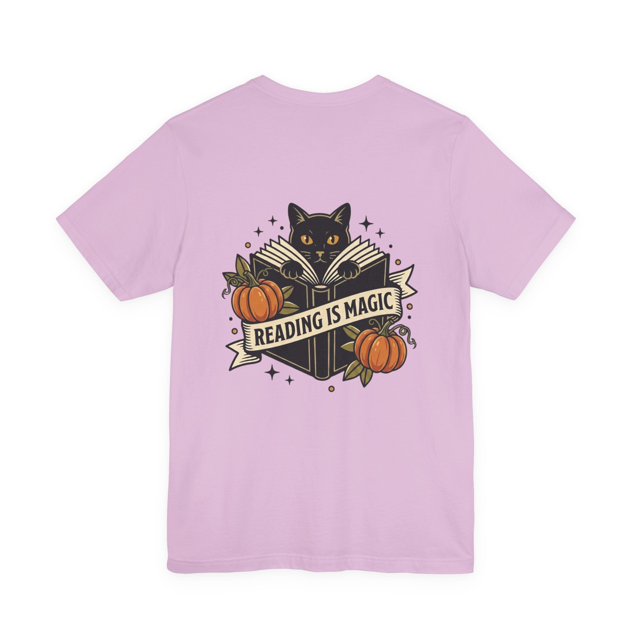 Reading Is Magic T-Shirt | Traditional Tattoo Cat, Banner & Pumpkins