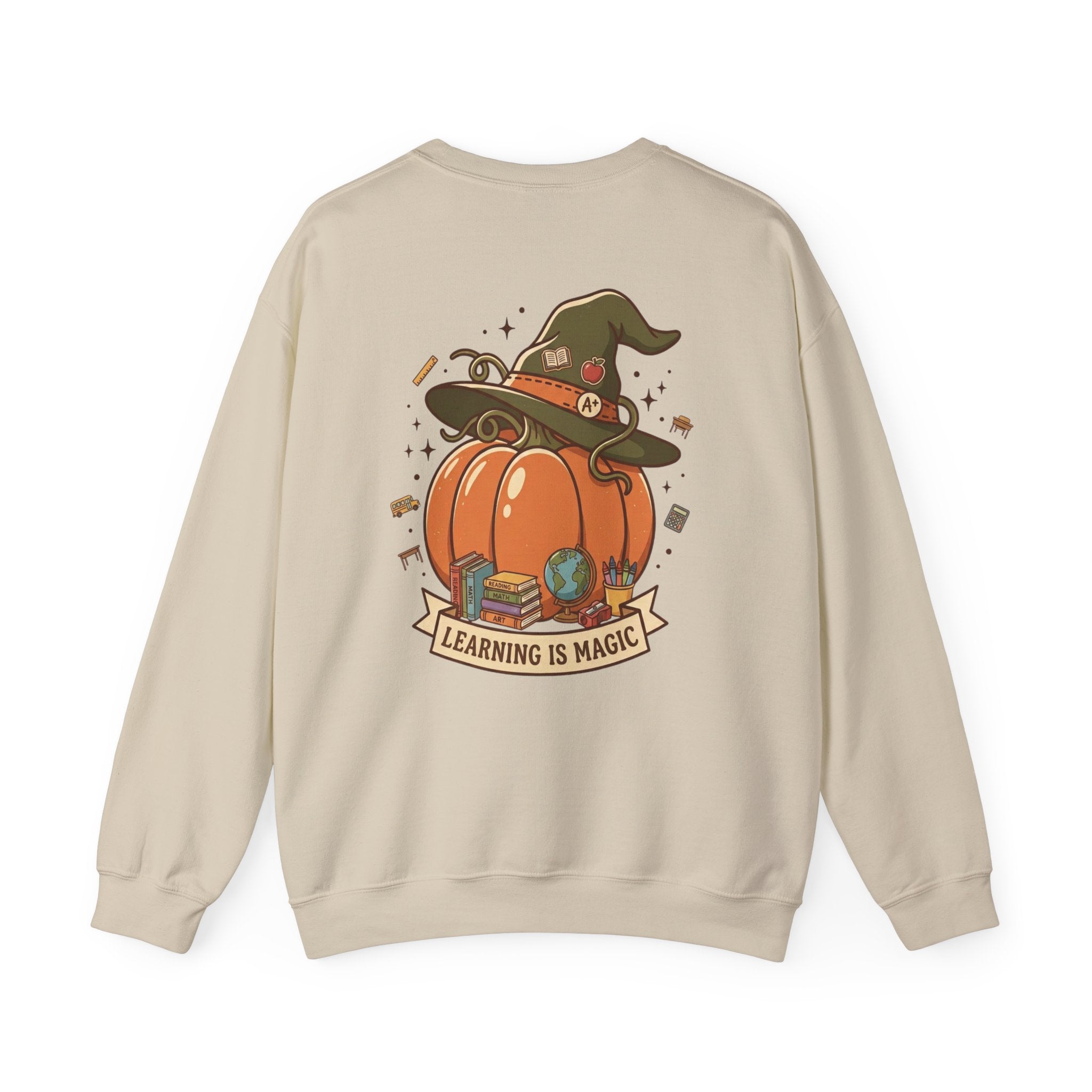 Learning Is Magic Pumpkin Sweatshirt | Fall Halloween Teacher Cozy