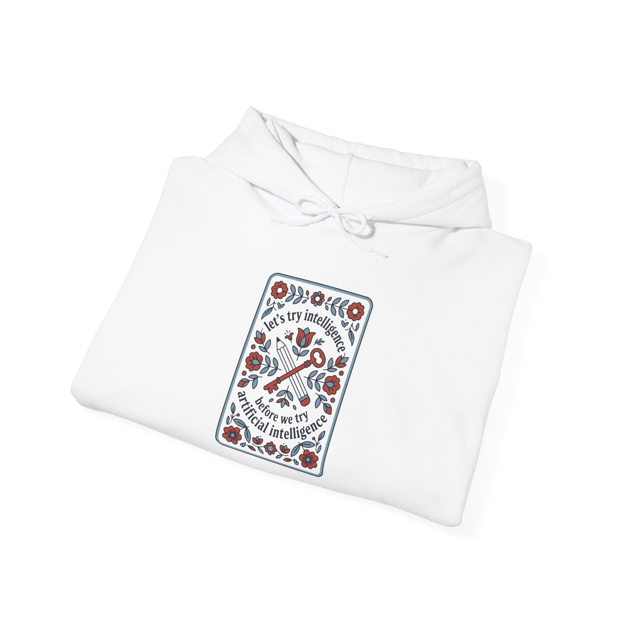 Floral try intelligence Unisex Heavy Blend™ Hooded Sweatshirt