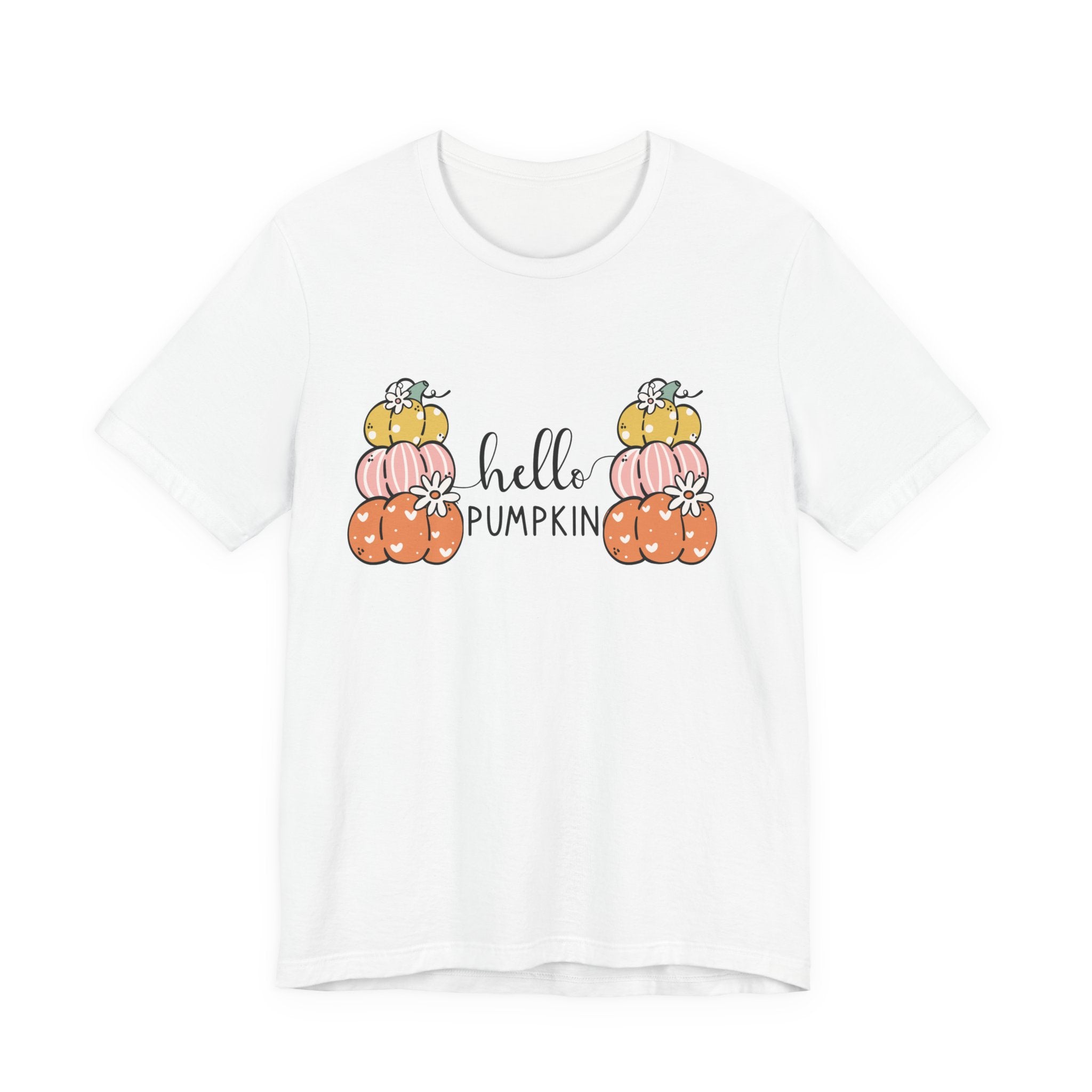 Hello Pumpkin T‑Shirt — Cute Stacked Pumpkins Fall Tee
