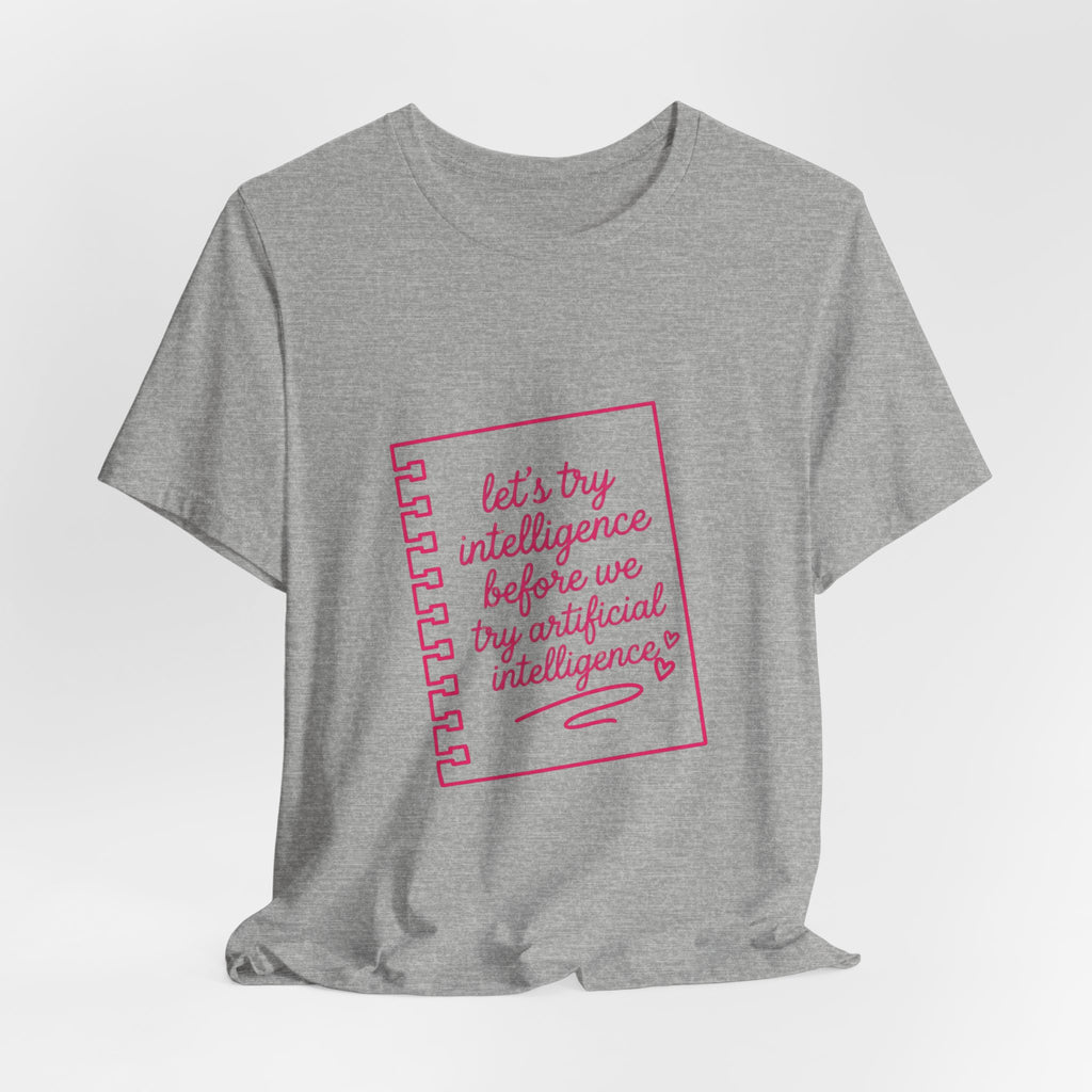 Notebook try intelligence Unisex Jersey Short Sleeve Tee