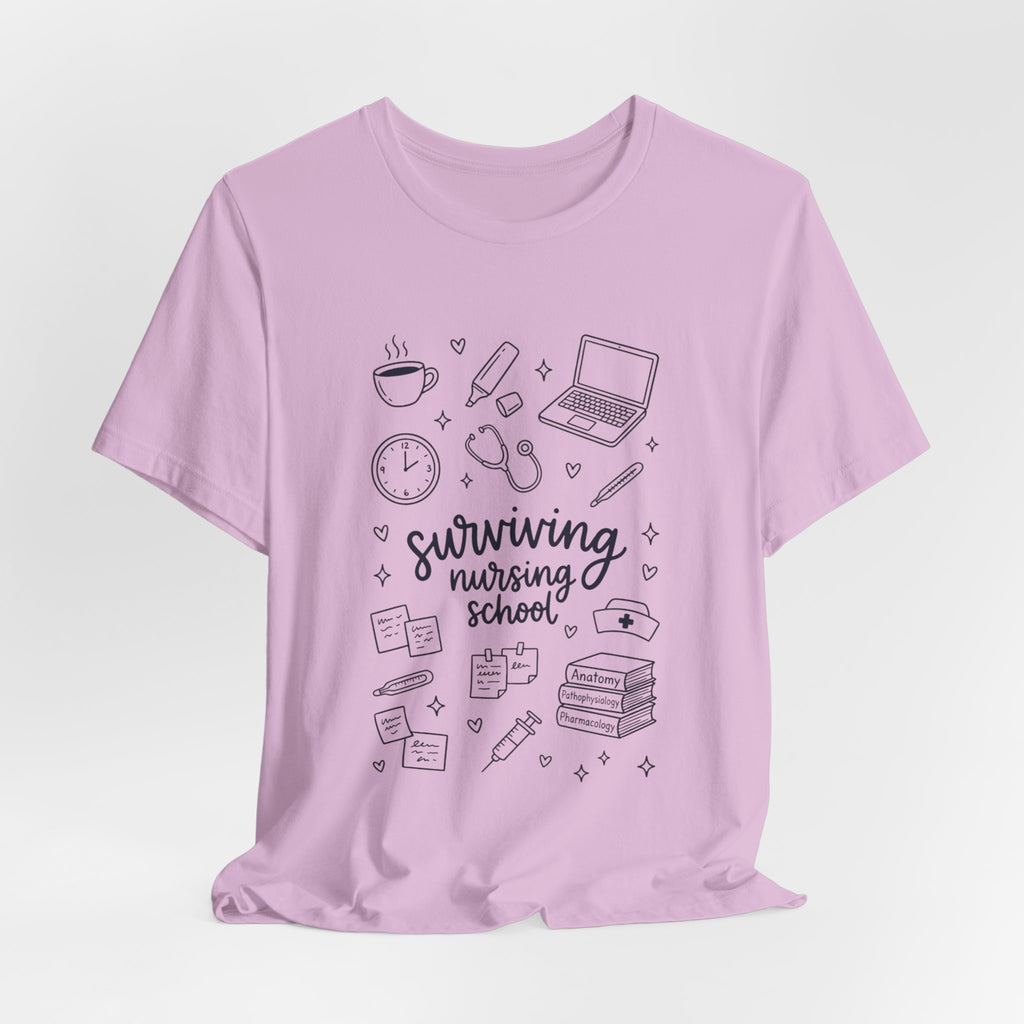 Surviving Nursing School T-Shirt — Nursing Student Gift Tee