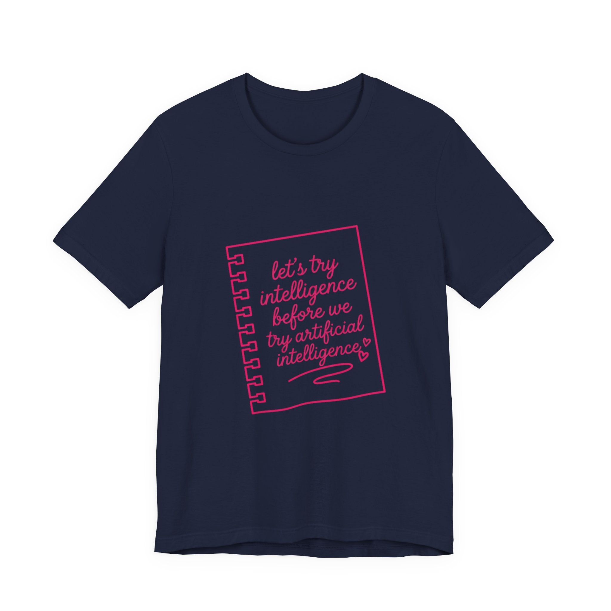 Notebook try intelligence Unisex Jersey Short Sleeve Tee