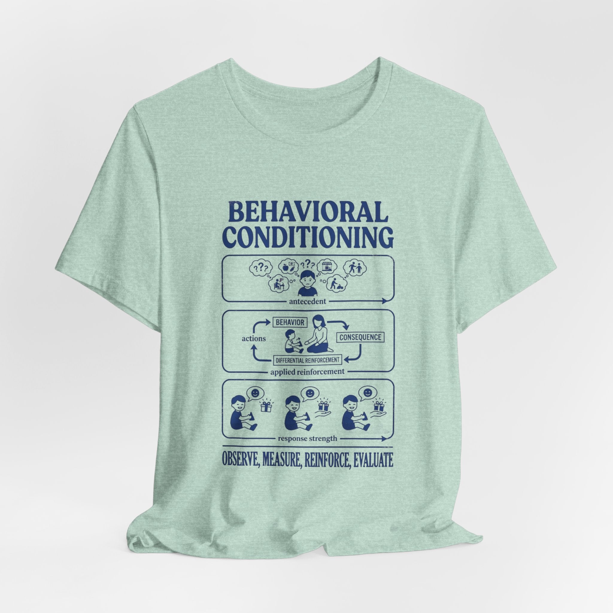 Behavioral Conditioning T‑Shirt — Observe, Measure, Reinforce (Psychology Diagram Tee)