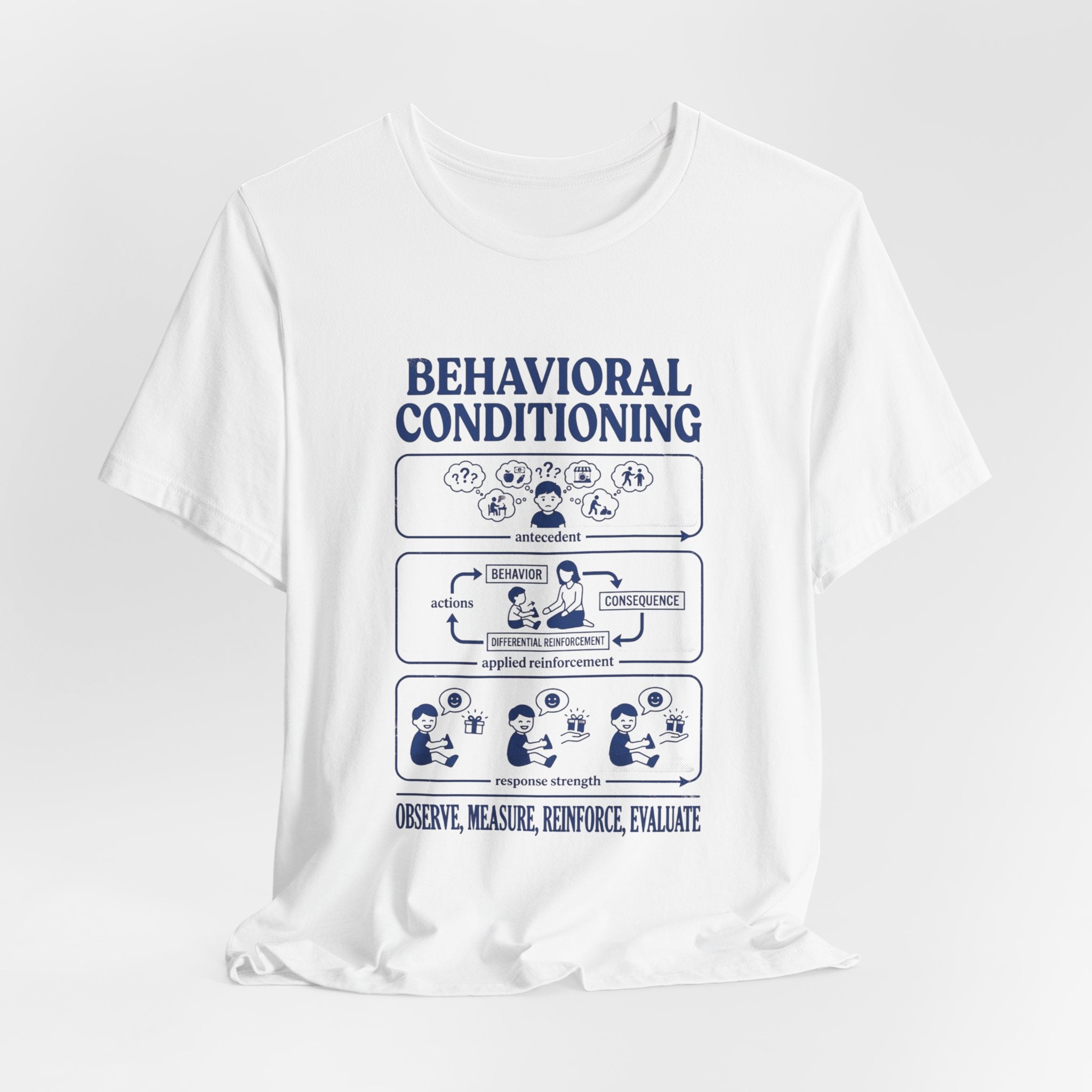 Behavioral Conditioning T‑Shirt — Observe, Measure, Reinforce (Psychology Diagram Tee)